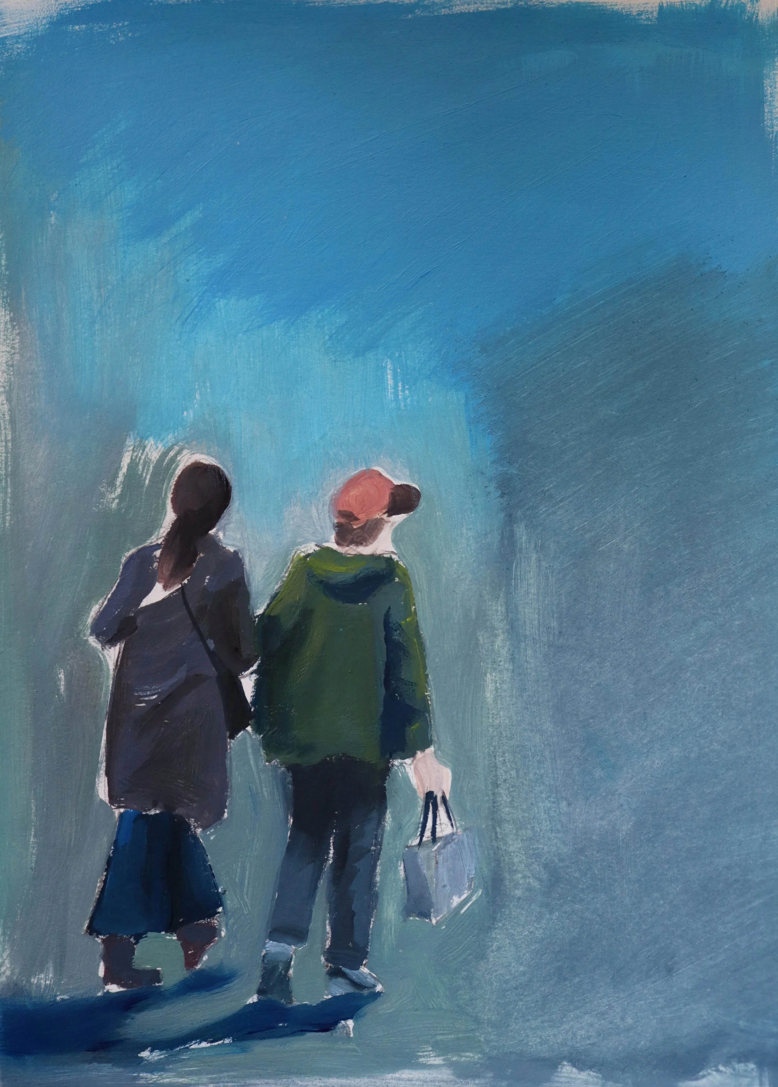Passing by - oil on paper/ 21x14.8cm/ 2022