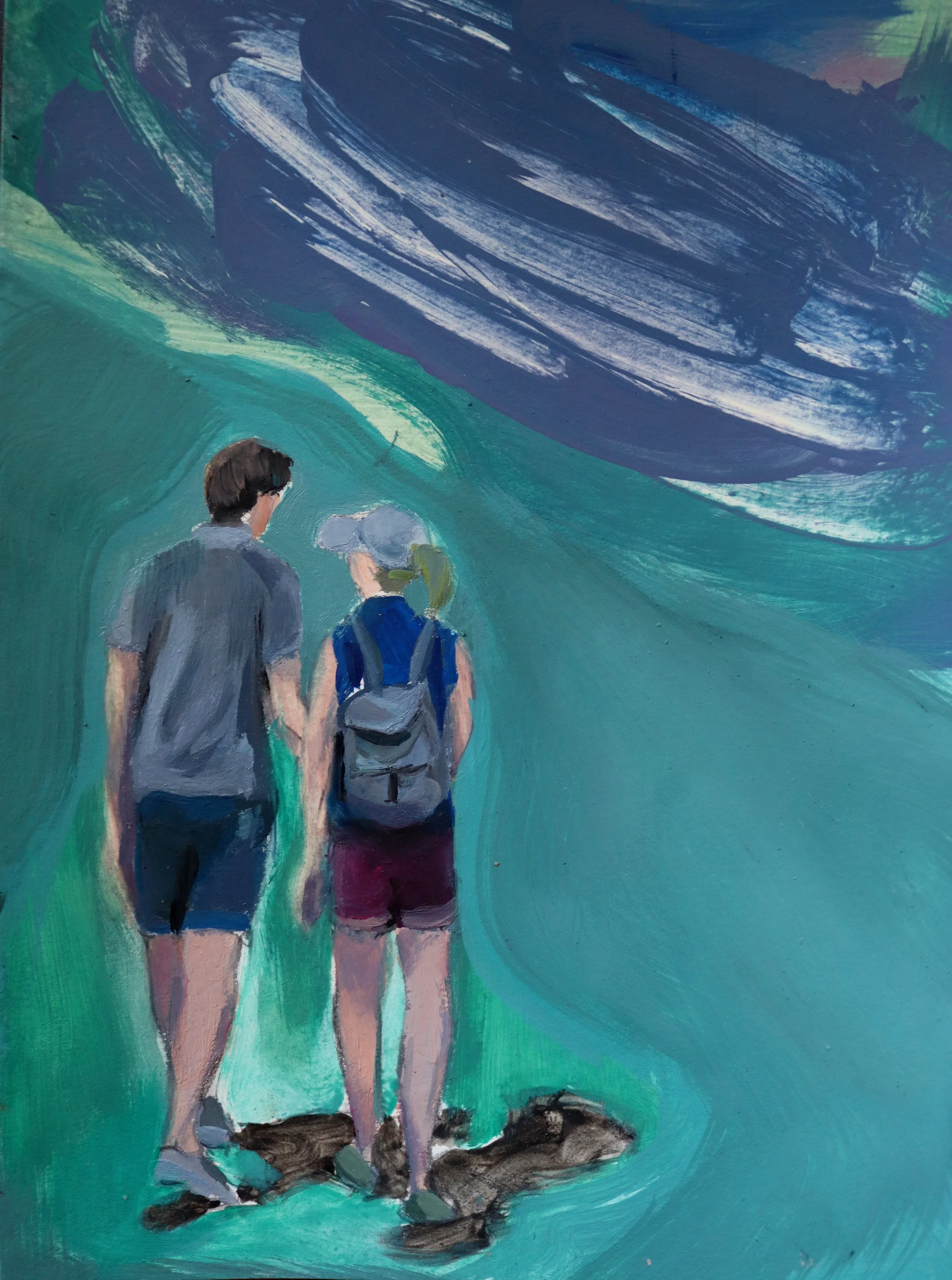 Passing by - oil on paper/ 21x14.8cm/ 2022