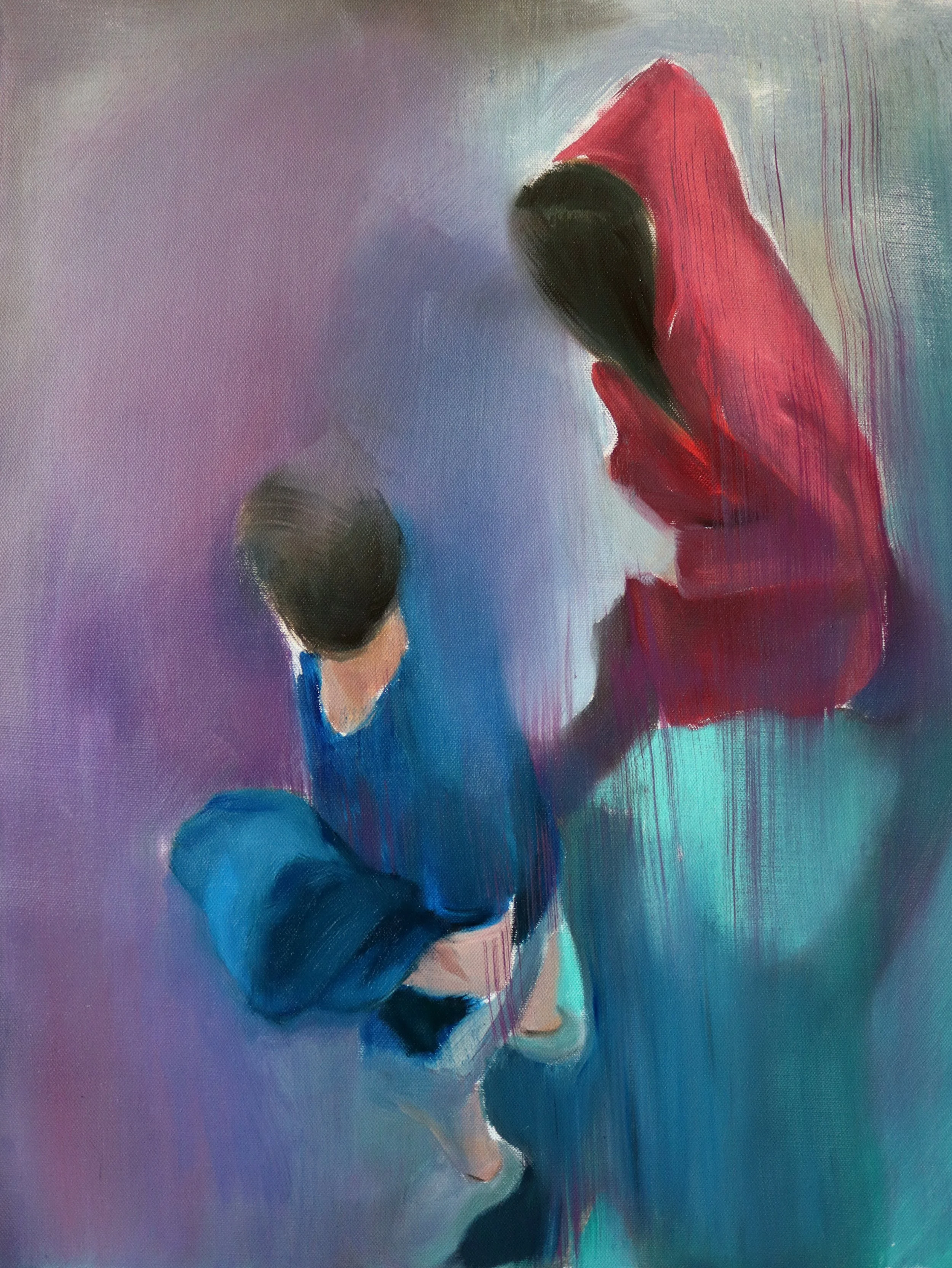 Passing by - oil on canvas/ 45x53cm/ 2022