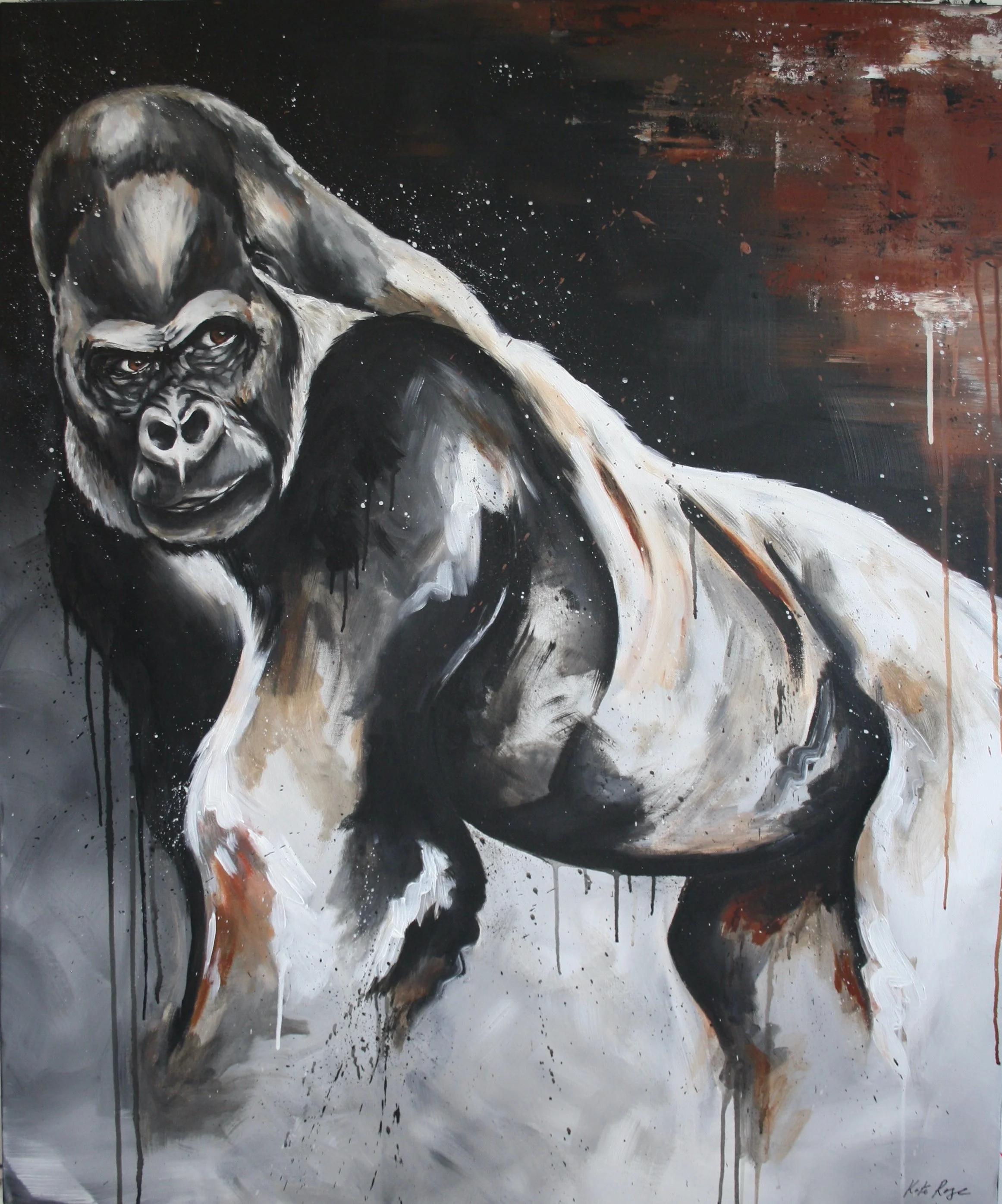 Silverback, 2022. 100x120cm, acrylic on canvas. 