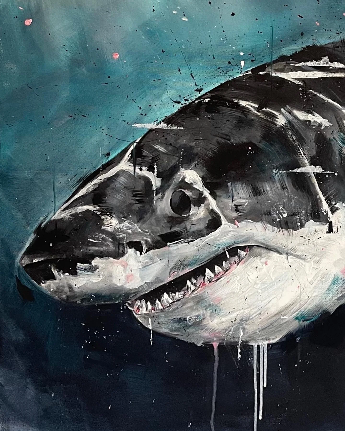 Great White, 2022. 150x120cm, acrylic on canvas.