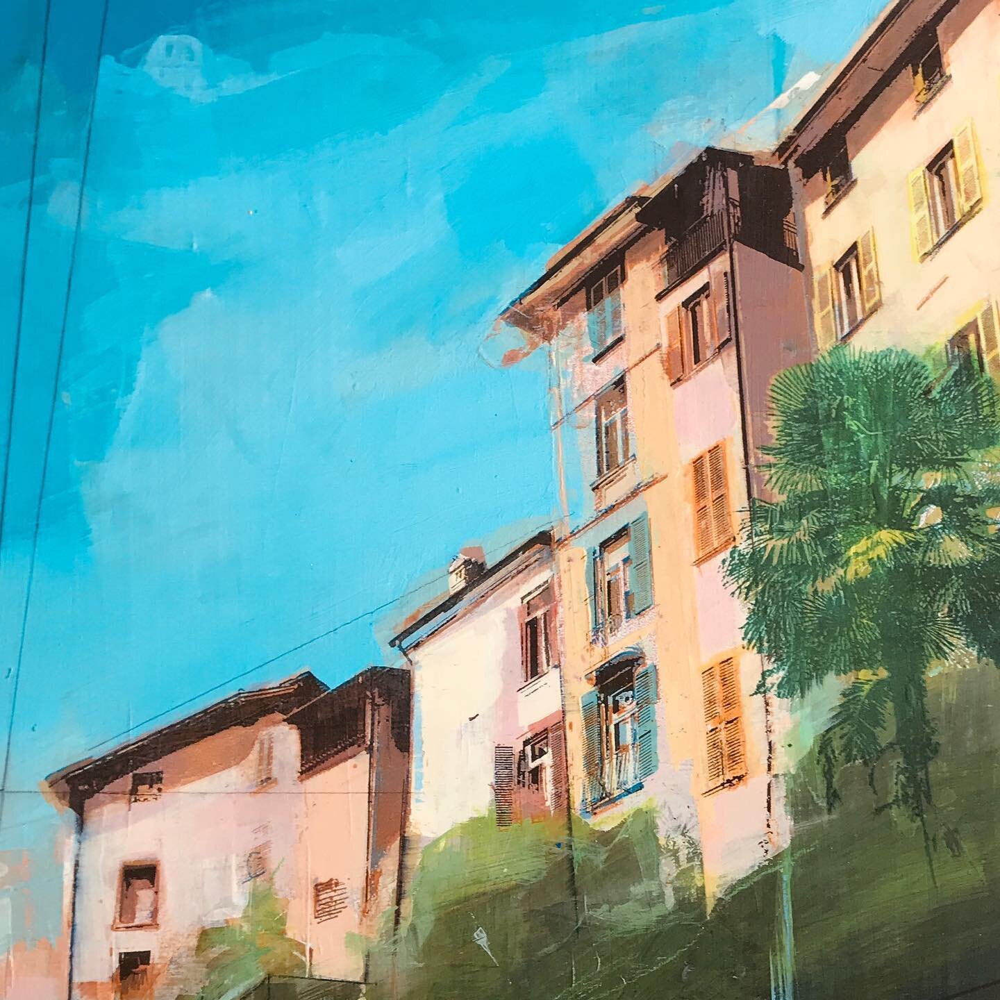 Bergamo, a hidden gem in northern Italy, #painting #print #cityscapes #colour #italy