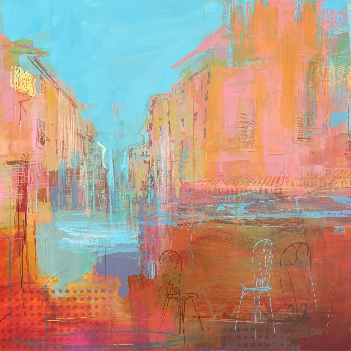 Getting ready for @freshartfair with @wills_art_warehouse 30th Jan- 1st Feb, Alexandra Palace. Lots of new work and bright colours to get through the winter months&hellip;