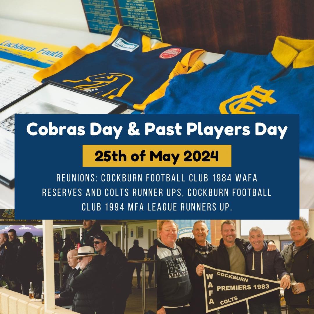 📣 COCKBURN FOOTBALL CLUB REUNION 📣

Calling all past players, members, officials and supporters who have been apart of the Cockburn Football Club and the Cockburn East Fremantle Football Club dating back to the 1960&rsquo;s.

Cockburn Ex Scholars

