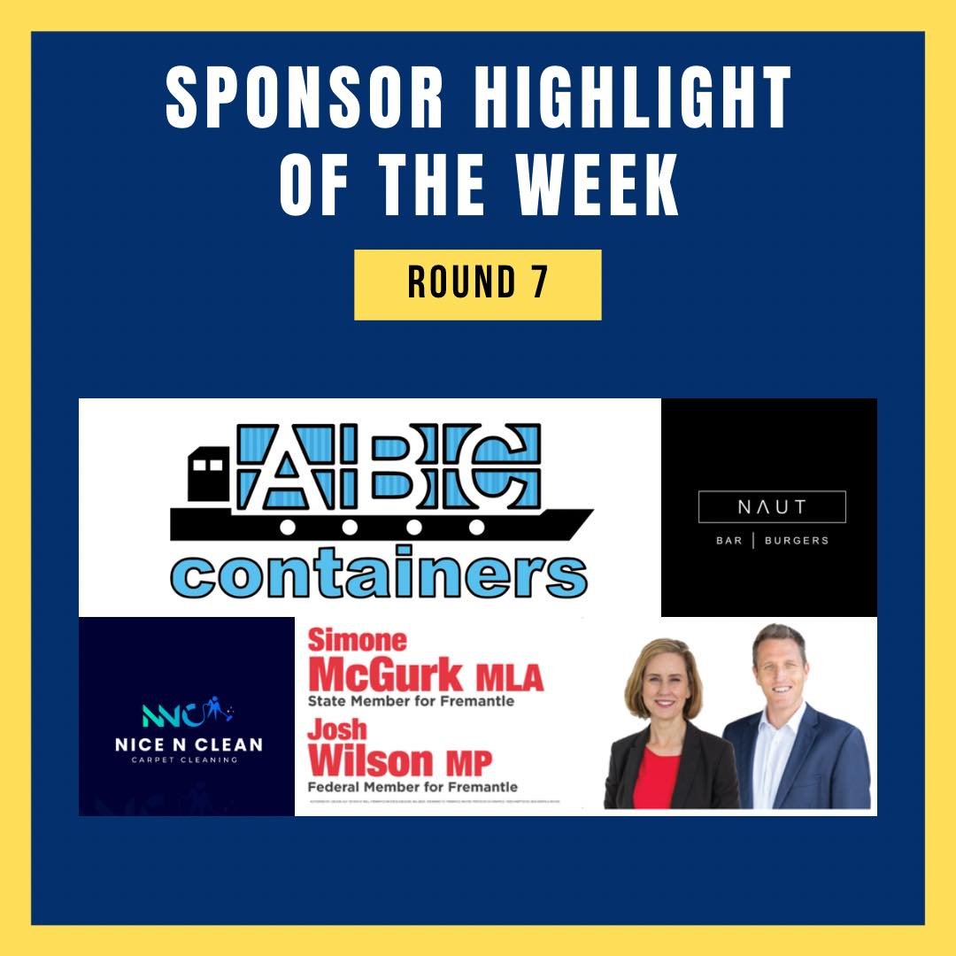 📣 SPONSOR HIGHLIGHT OF THE WEEK 📣

Round 7 sponsors have been announced 🐍 we would also like to thank ABC Containers who have come back this year as gold sponsors. We look forward to having a great 2024 season 💙💛