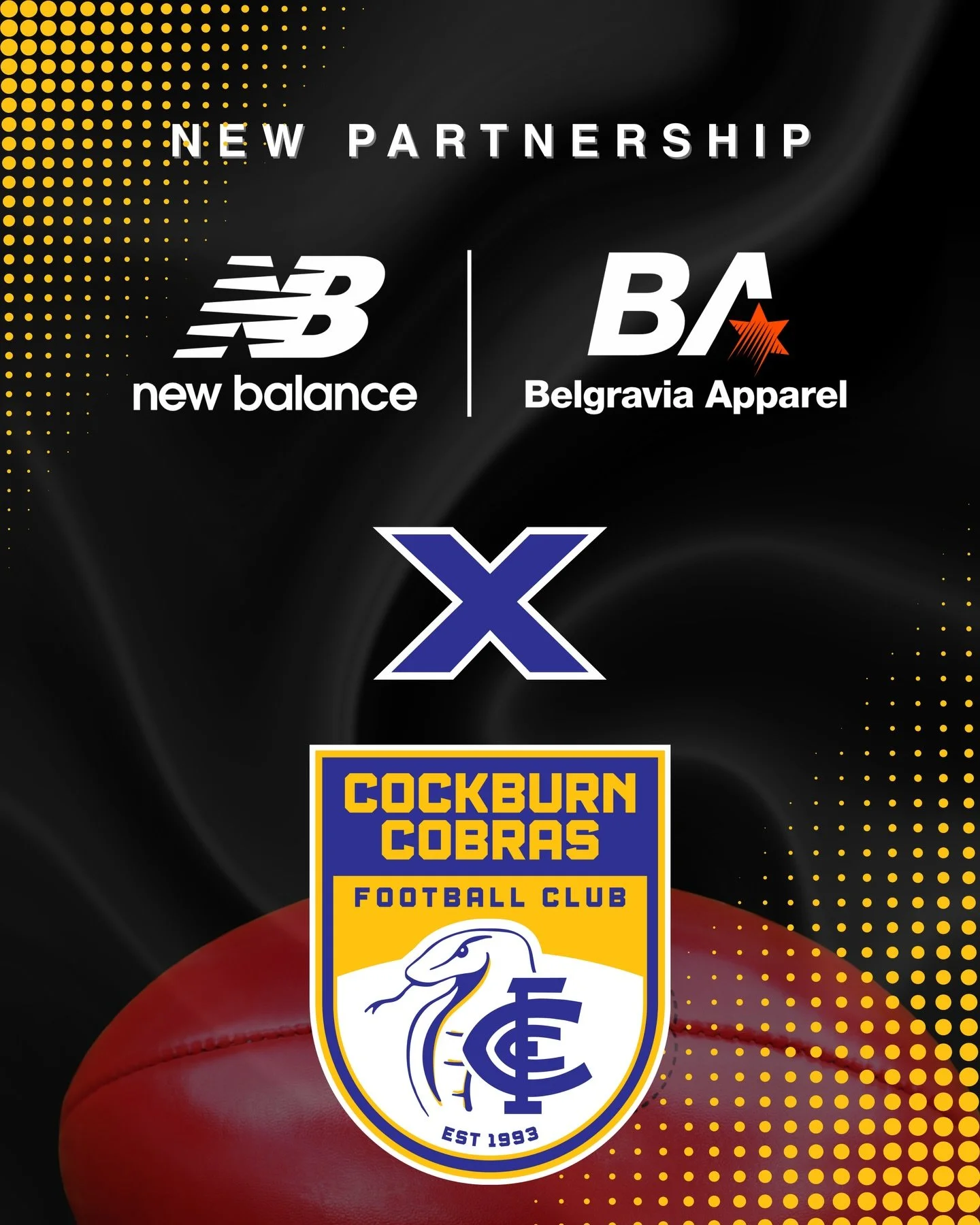 Big news 🤝

We&rsquo;re proud to officially announce our partnership with New Balance, through Belgravia Apparel.

This partnership marks an exciting new chapter for the Cobras and we can&rsquo;t wait to share what&rsquo;s ahead on and off the field