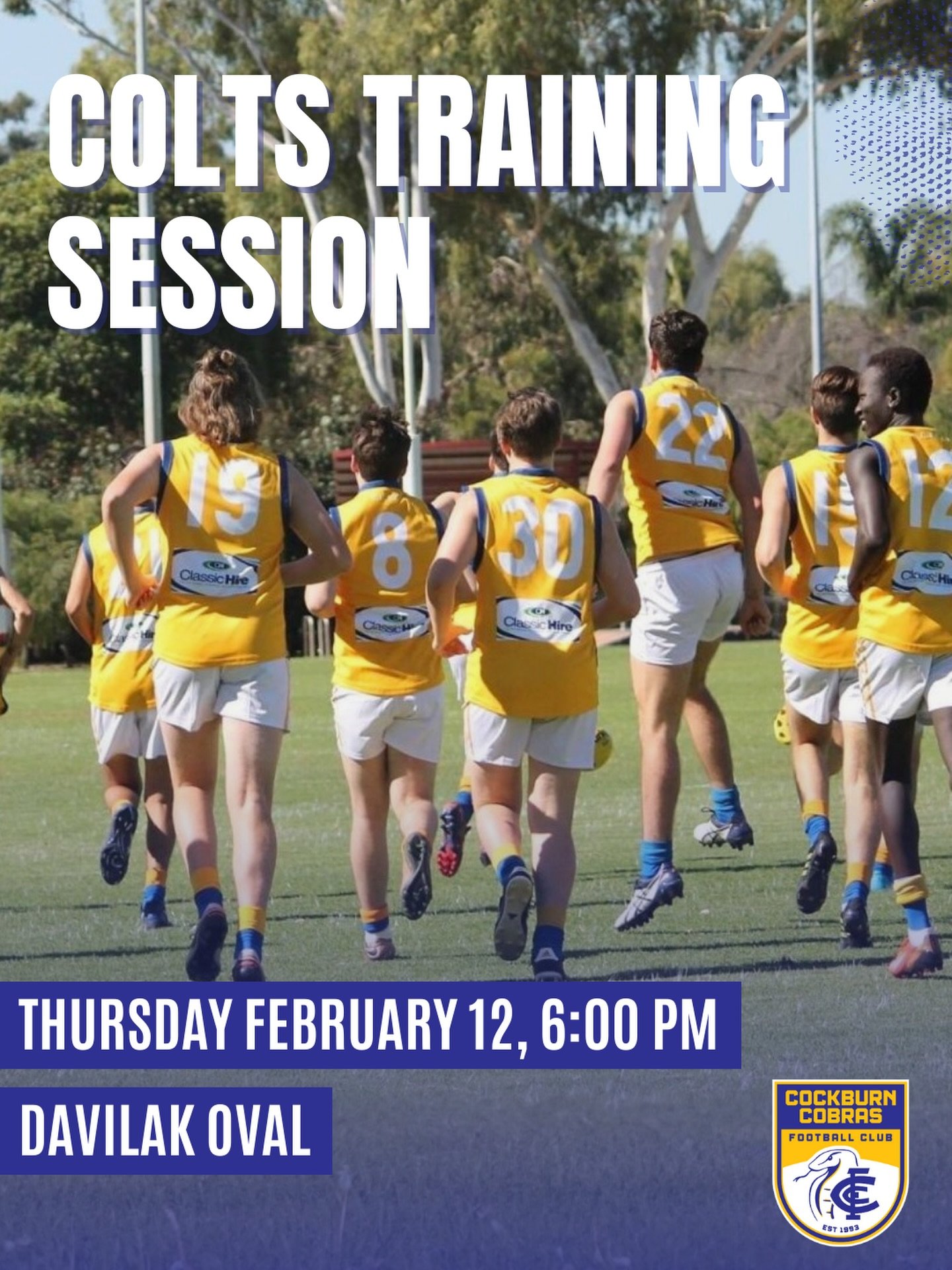 Where future Cobras are made 🐍

Colts season prep is well underway and the energy is building. If you&rsquo;re ready to improve your game, meet new people and be part of something special, this is your chance to get involved. 

Keen to get involved?