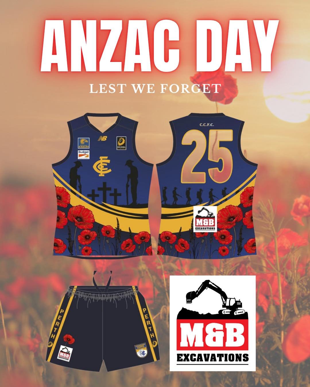 ANZAC Round Sponsor &ndash; M&amp;B Excavations

We&rsquo;re proud to announce M&amp;B Excavations, owned and operated by past premiership player Mitch Cornell as our official sponsor for this year&rsquo;s ANZAC Round.

As part of their support, M&am