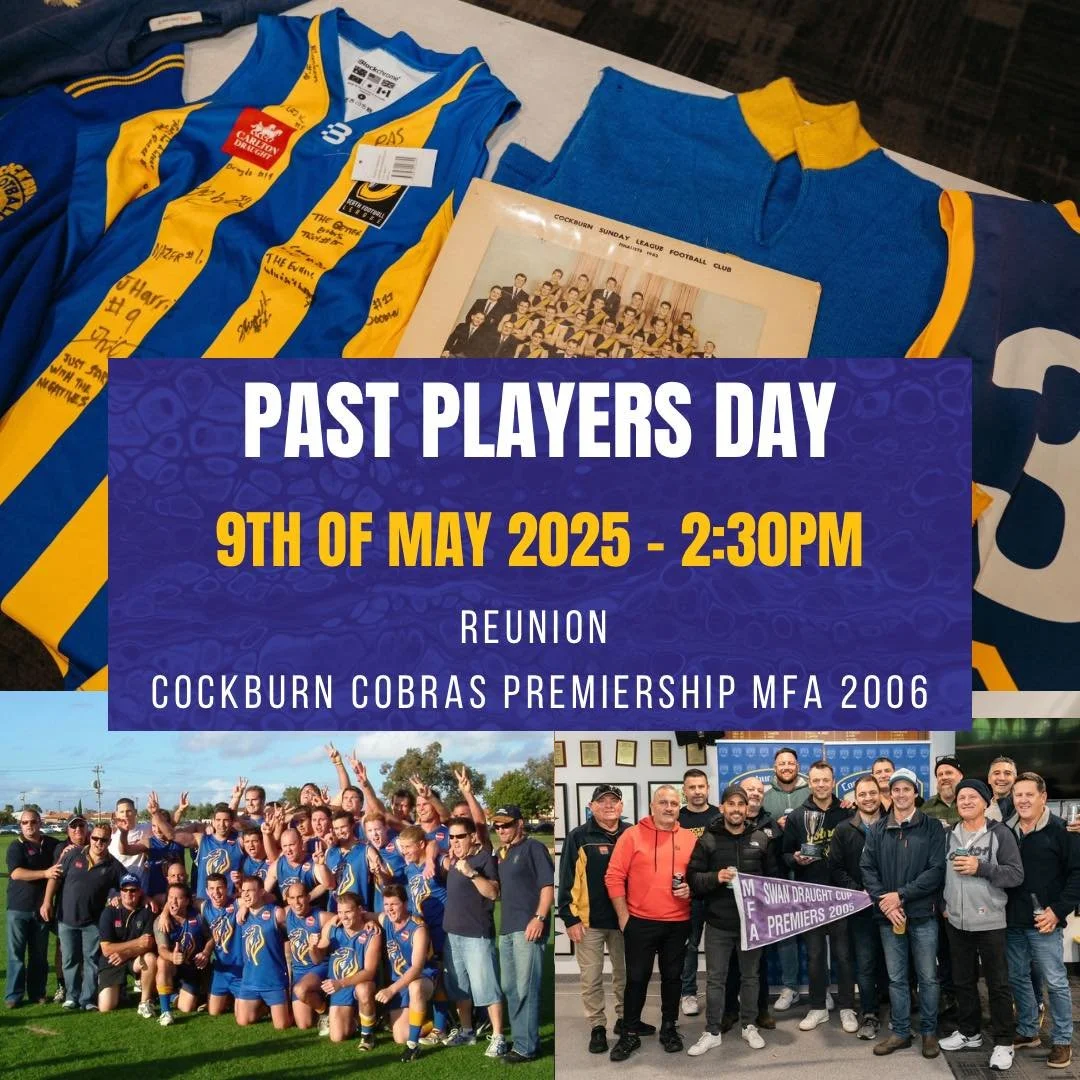 COCKBURN FOOTBALL CLUB REUNION

Calling all past players, members, officials and supporters who have been apart of the Cockburn Football Club and the Cockburn East Fremantle Football Club dating back to the 1960&rsquo;s.

Cockburn Ex Scholars

Cockbu
