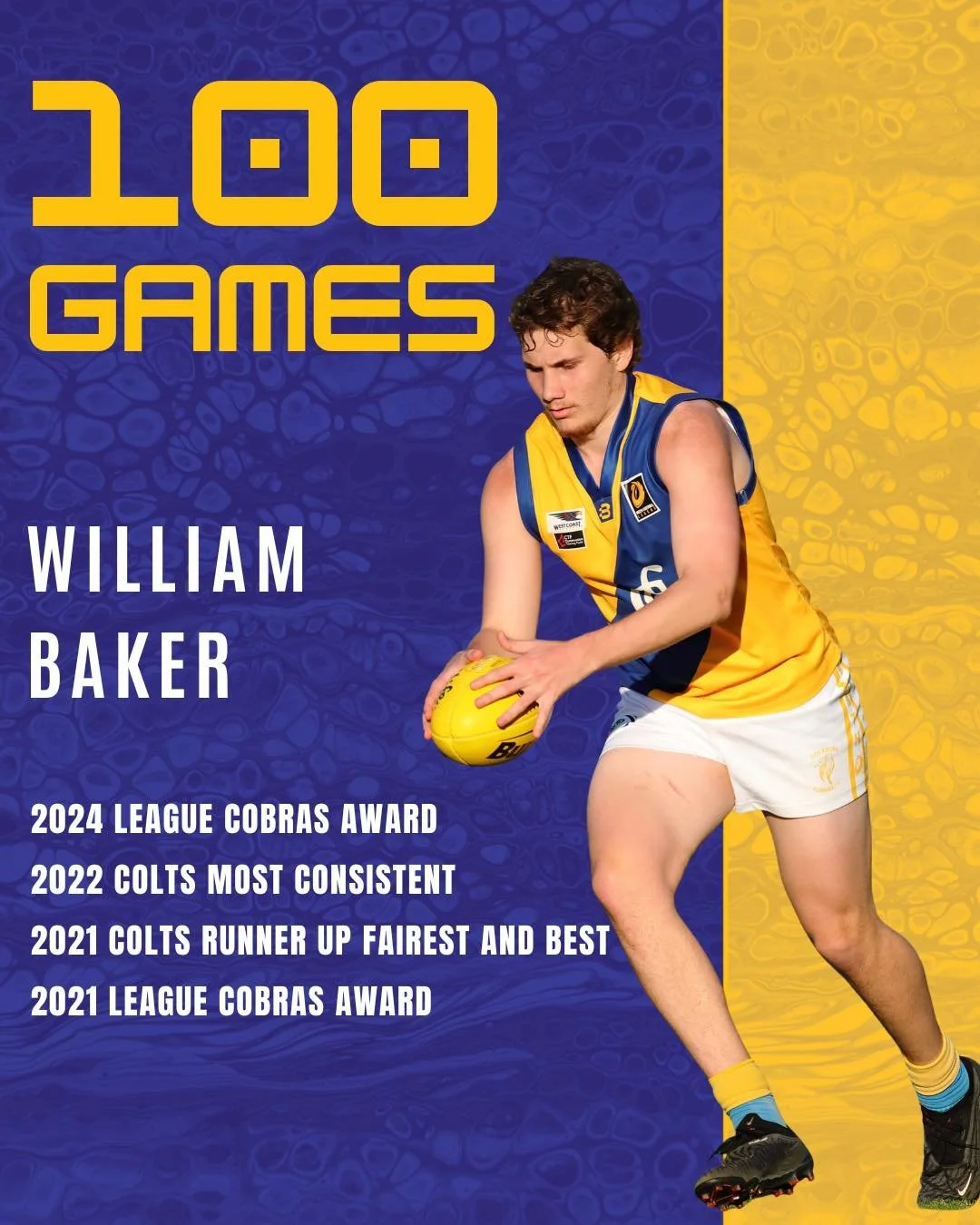 MILESTONE GAMES

We&rsquo;ve got two very special milestones to celebrate this weekend!

Will Baker runs out for his 100th game for the club, an achievement that sees him officially join the Cobras Centurion Club, recognising players who have reached