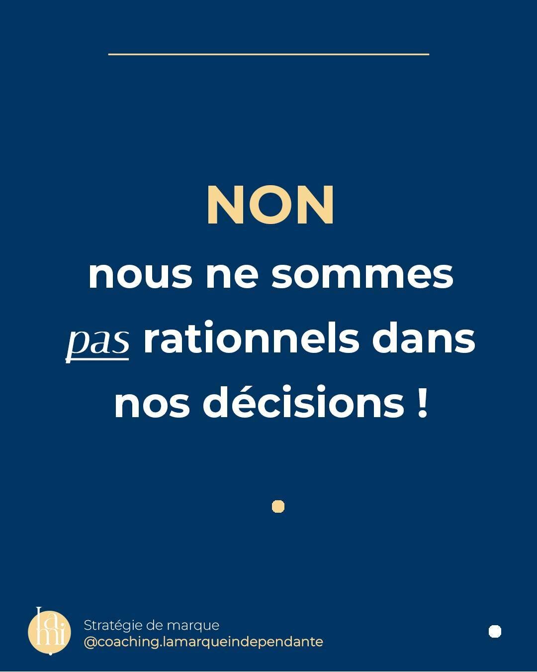 Qu&rsquo;est-ce qui influencent vraiment nos d&eacute;cisions ? 

En r&eacute;alit&eacute;, la majorit&eacute; est prise par le mode automatique de notre cerveau 🧠

Tout le monde est log&eacute; &agrave; la m&ecirc;me enseigne. Et c'est la m&ecirc;m