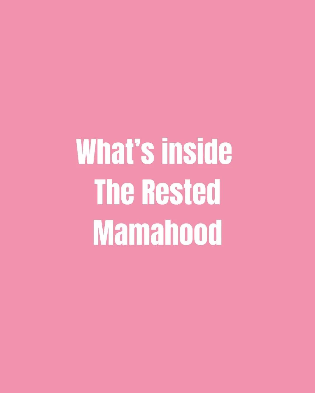 What&rsquo;s inside The Rested Mamahood?

✔️ 6+ hours of bite-sized video trainings
✔️ Gentle self-settling methods
✔️ Nap schedules + transition guidance
✔️ Two live group calls per month
✔️ 24/7 access to replays + community

All for just &pound;27
