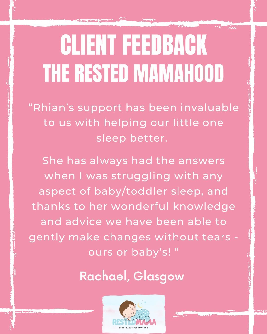 When Rachael joined the Rested Mamahood, her 14 month old son was waking frequently - he had never slept for longer than 2 hours at a time.

Her friends had used the Ferber method, and she was envious of the sleep they were getting, but leaving her b