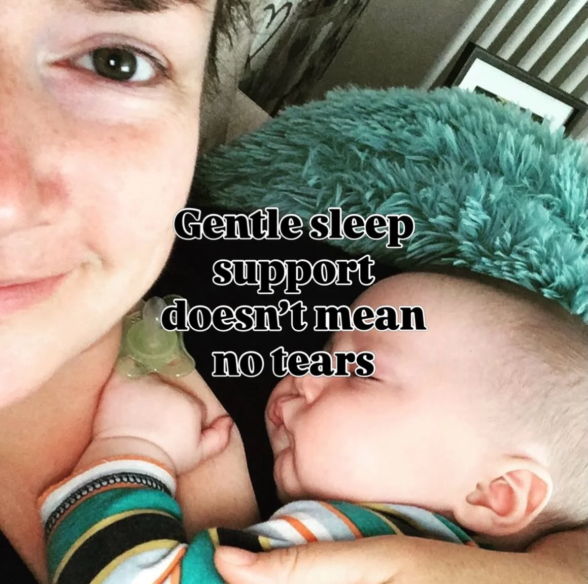 Gentle sleep support doesn&rsquo;t mean your baby will never cry.

I know that&rsquo;s not a popular thing to say.

But there&rsquo;s an important difference between:

❌ leaving a child alone to cry

and

✅ supporting them through feelings while maki