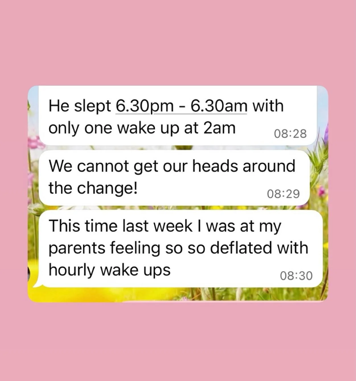 From waking hourly through the night to more restful sleep &mdash; without leaving her baby to cry 💛

When this lovely Mama came to me at the end of last year, her 7-month-old was waking every hour throughout the night.

By the time morning came, sh