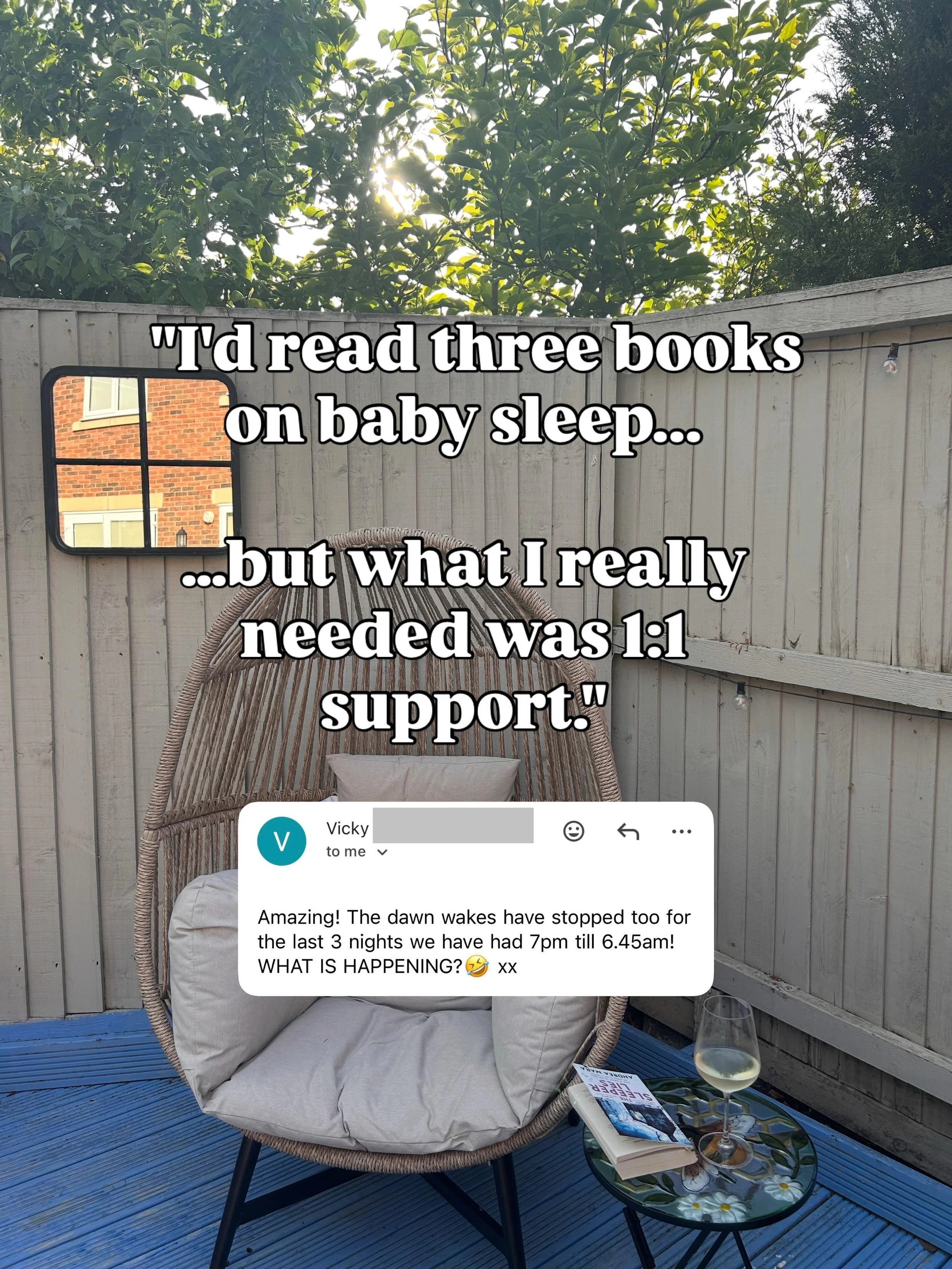 From 5 wakes a night to sleeping through 🎉

When Vicky from Chester sent me her testimonial, what really stood out for me was that she knew loads about baby sleep. 

She&rsquo;d read three books. 

Yet, at 16 months old, her son was waking 5 times a