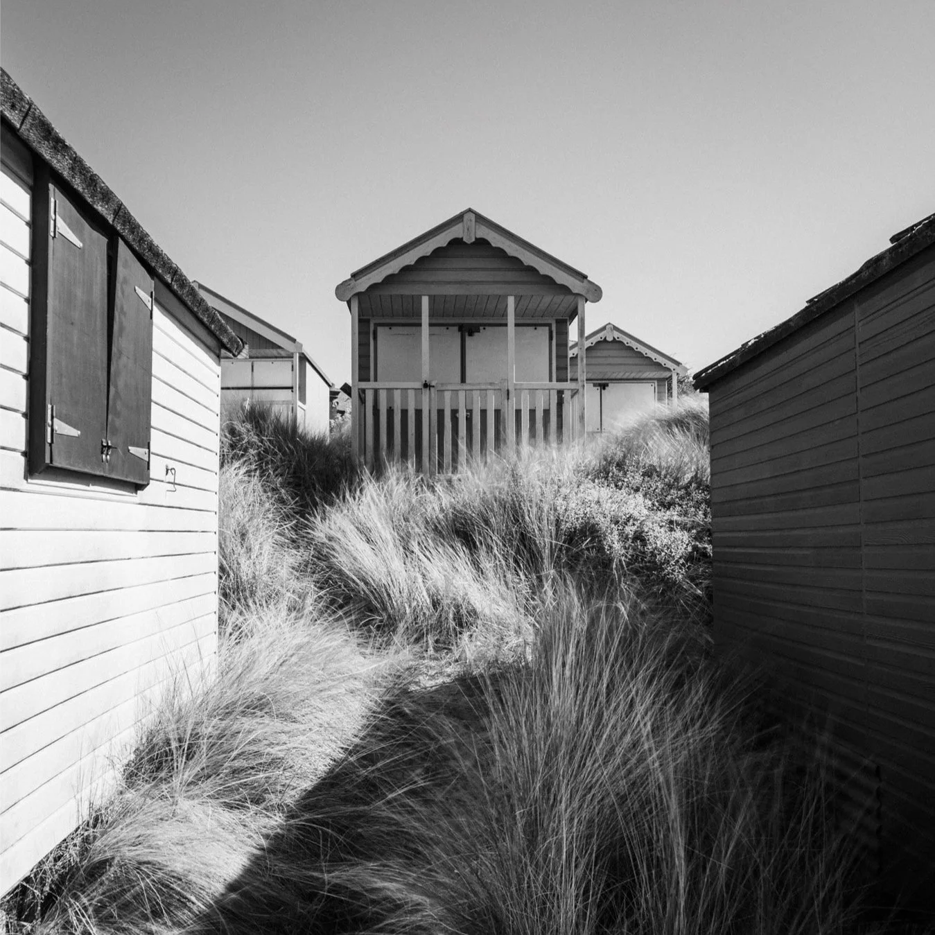 (250401-D005) Between the beach huts, Old Hunstanton, Norfolk. (LtdEd.50)