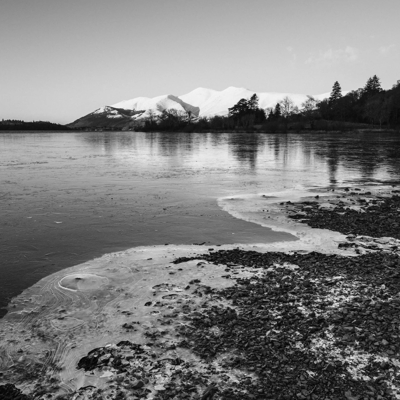 (250109-D016) Frozen, Derwent Water and Skiddaw (LtdEd.50)