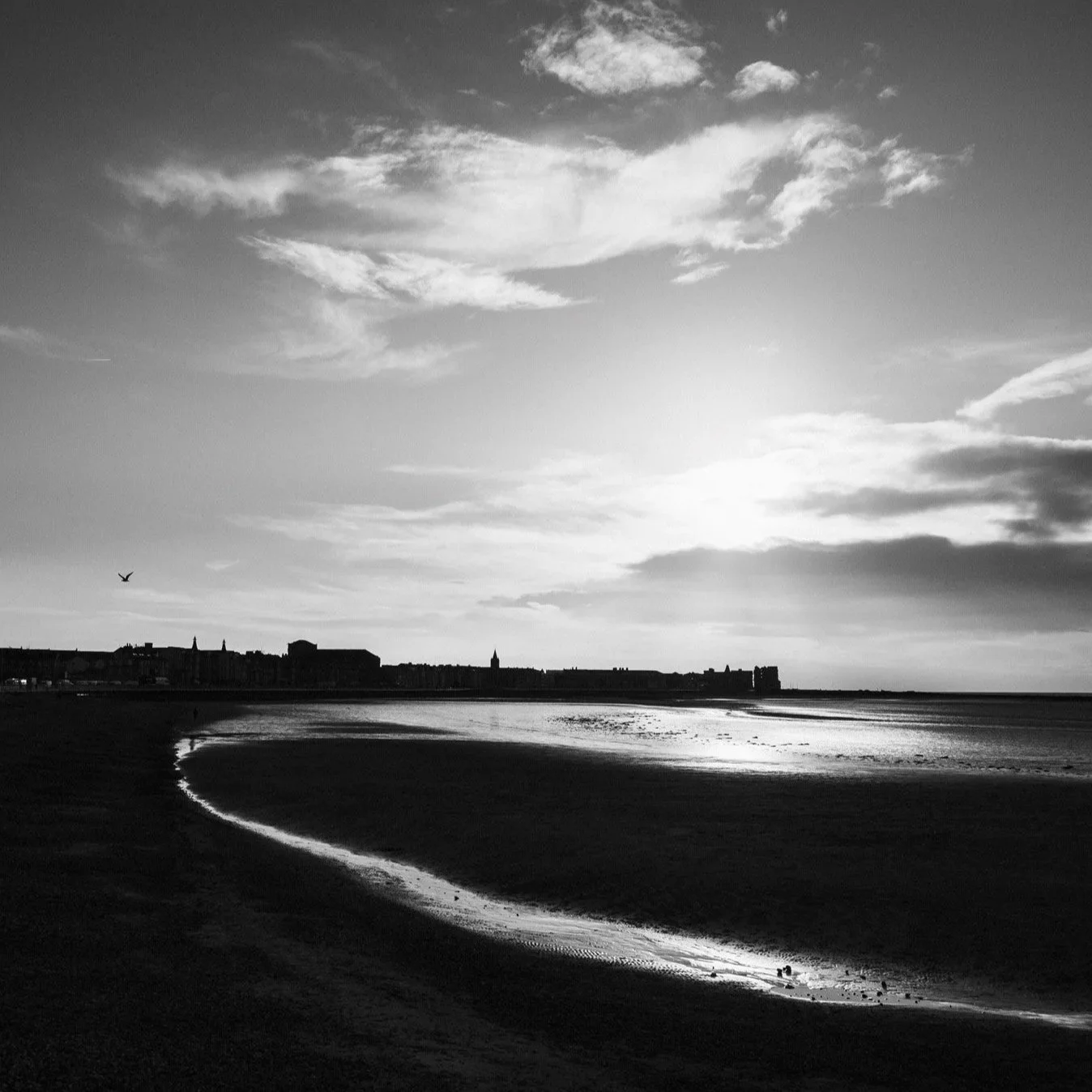 (260116-D010) Sunset at low tide, Morecambe (LtdEd.50)