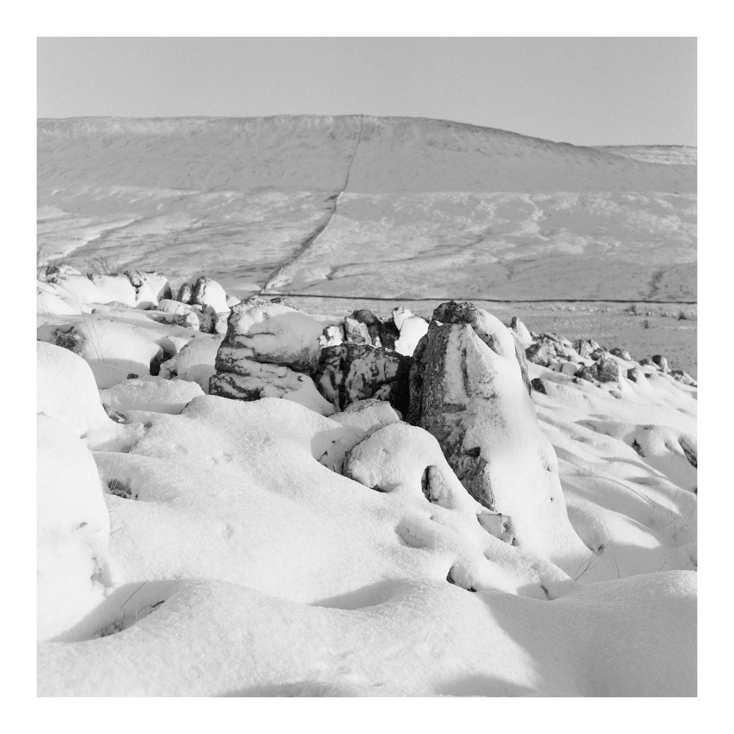 (240118-F0503) Limestone in snow, North Yorkshire. (LtdEd.50)