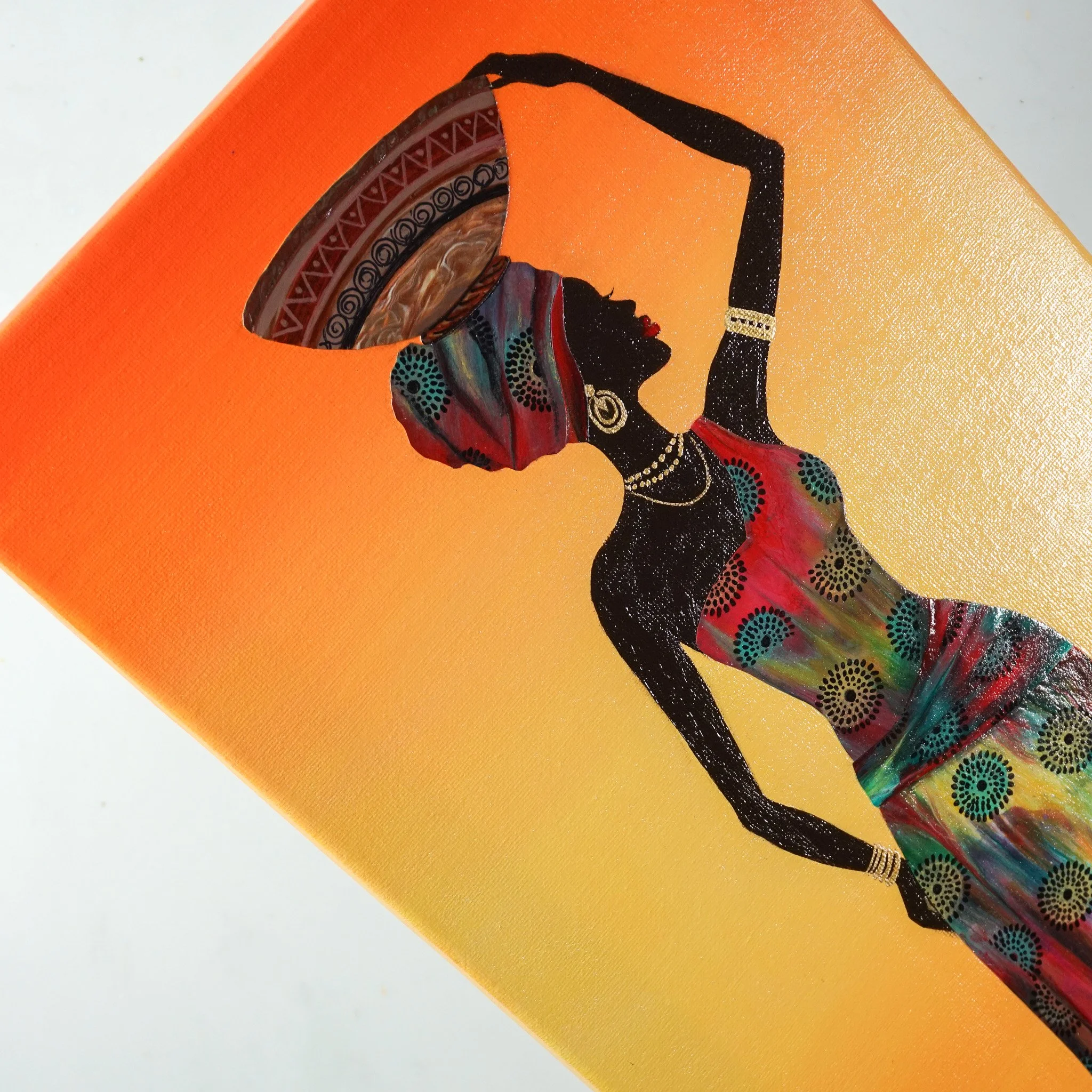 African Lady II - 10" x 19.5"