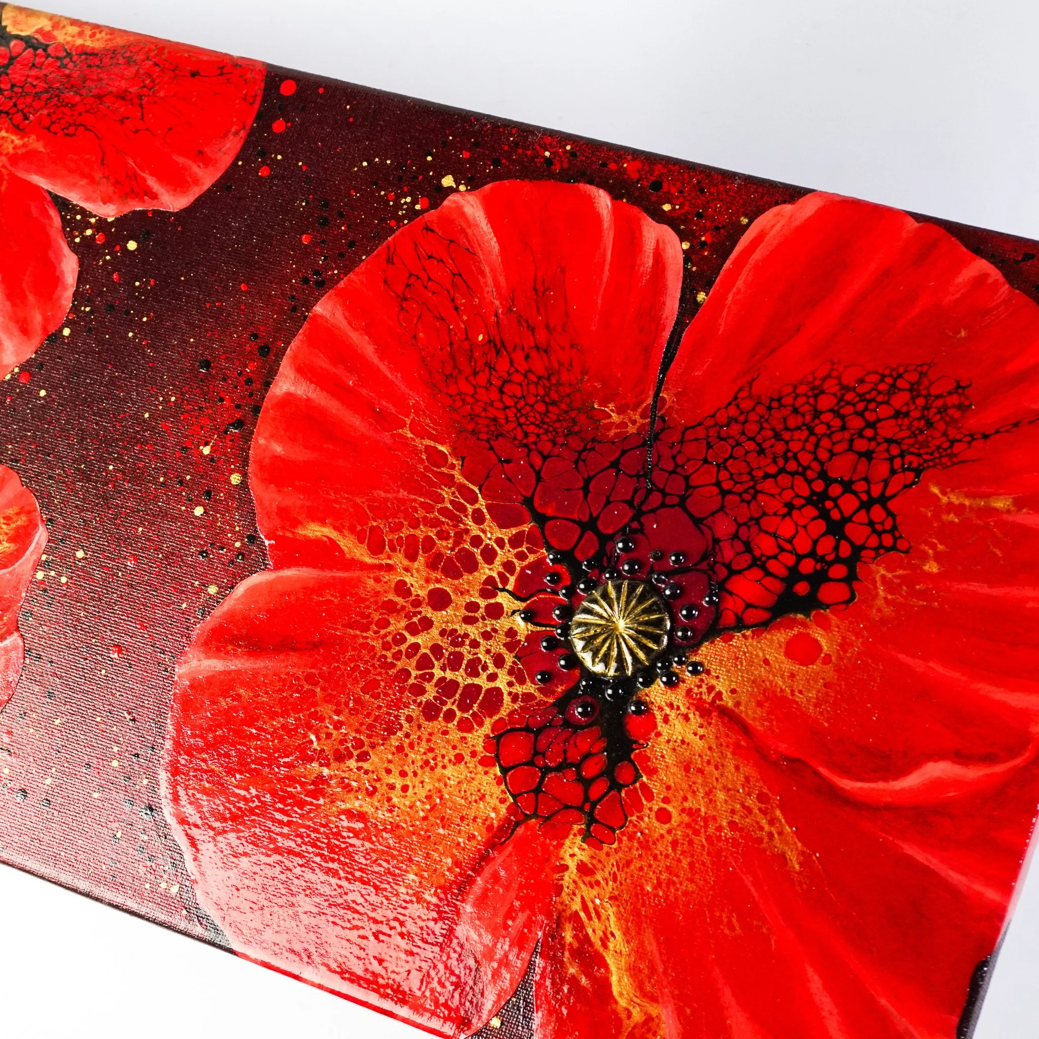 Three Poppies - 10" x 20"