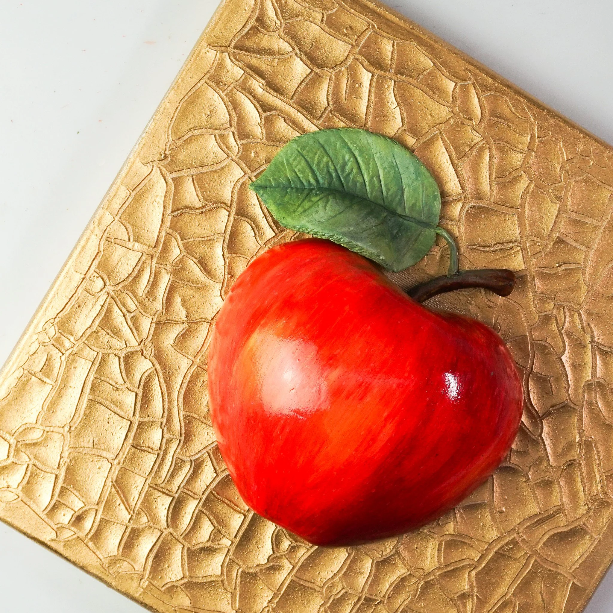 3D Apple - 12" x 12" (Background Can Change On Request)