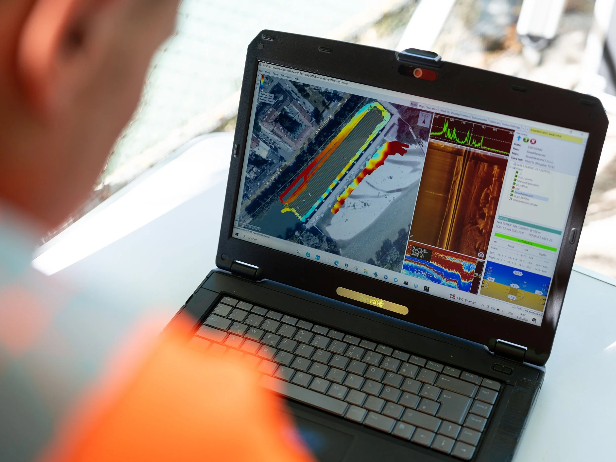 Sonobot USV Data preview during the survey