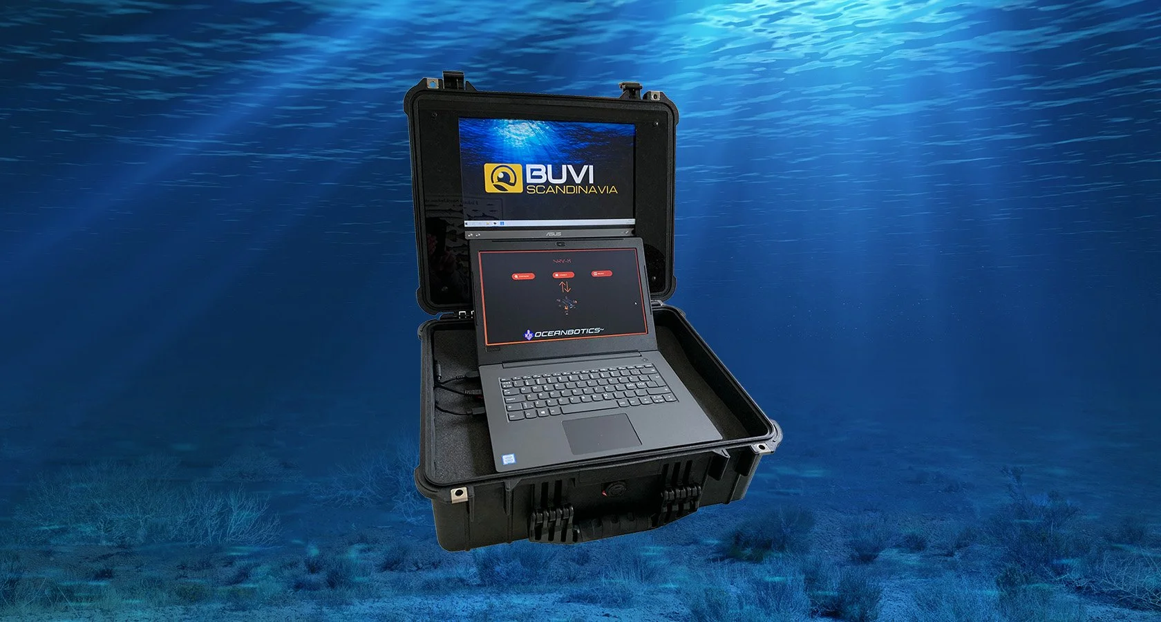 ROV Control box with dual screen