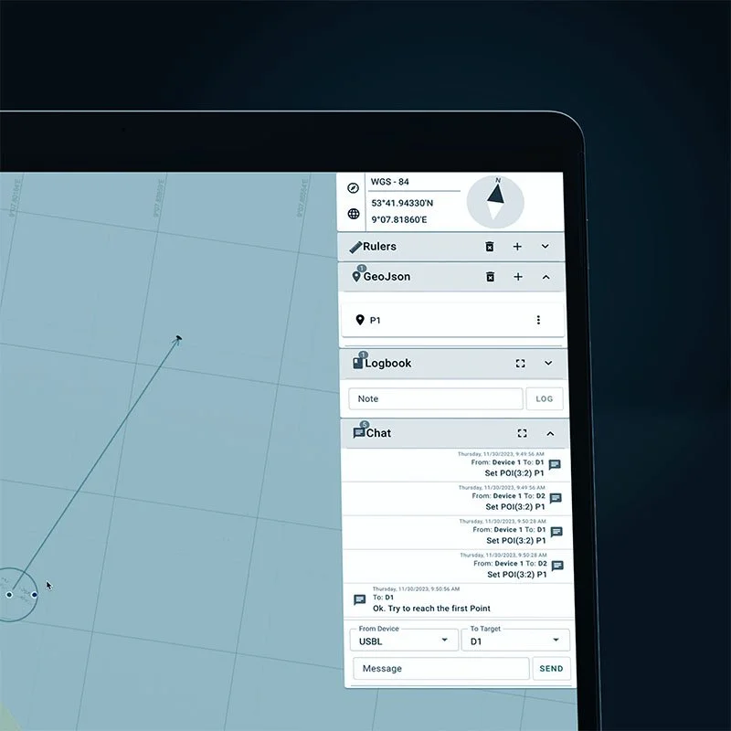 Two-way text communication - Diver Navigation