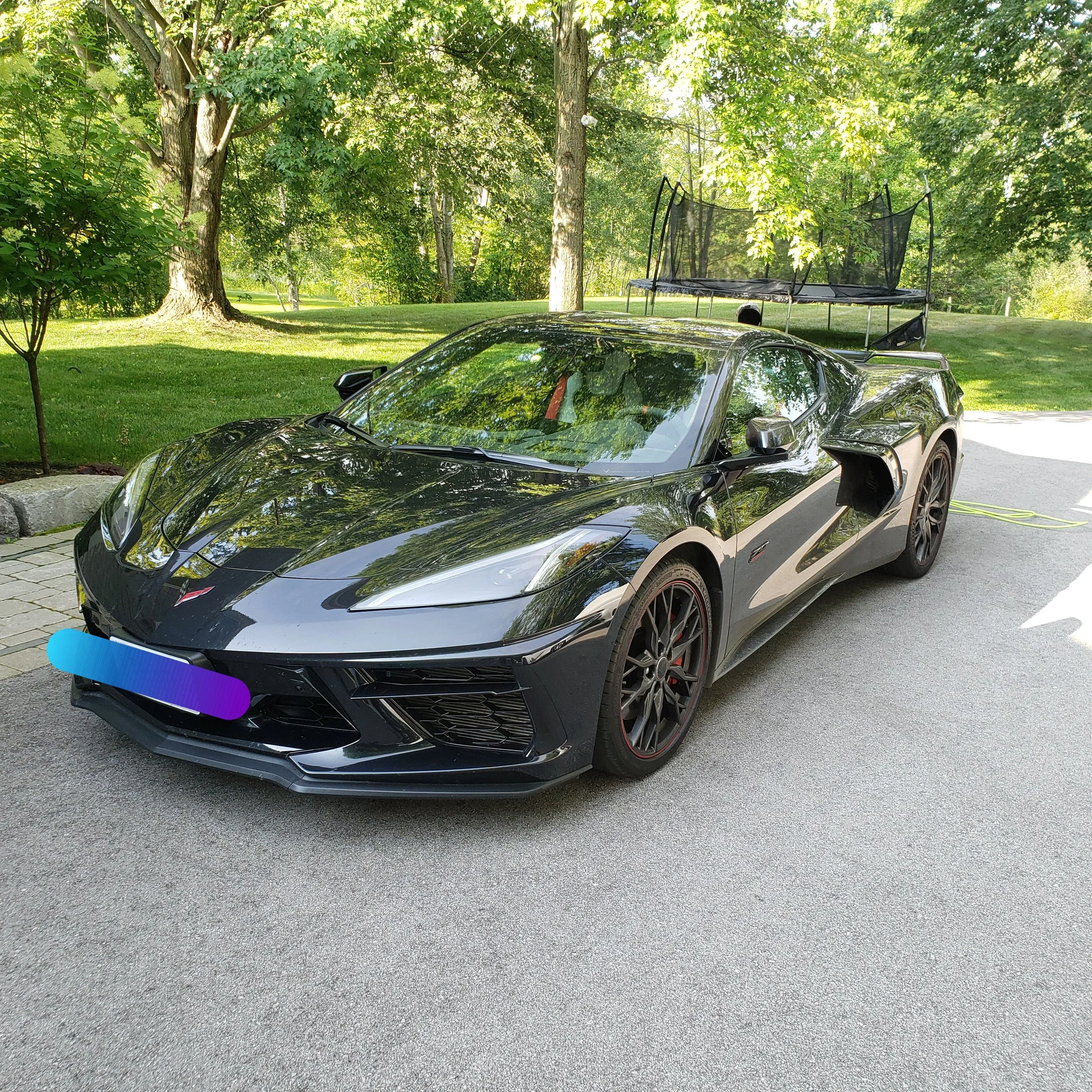 C8 corvette after receiving standard mobile detail including wash an paint sealant application