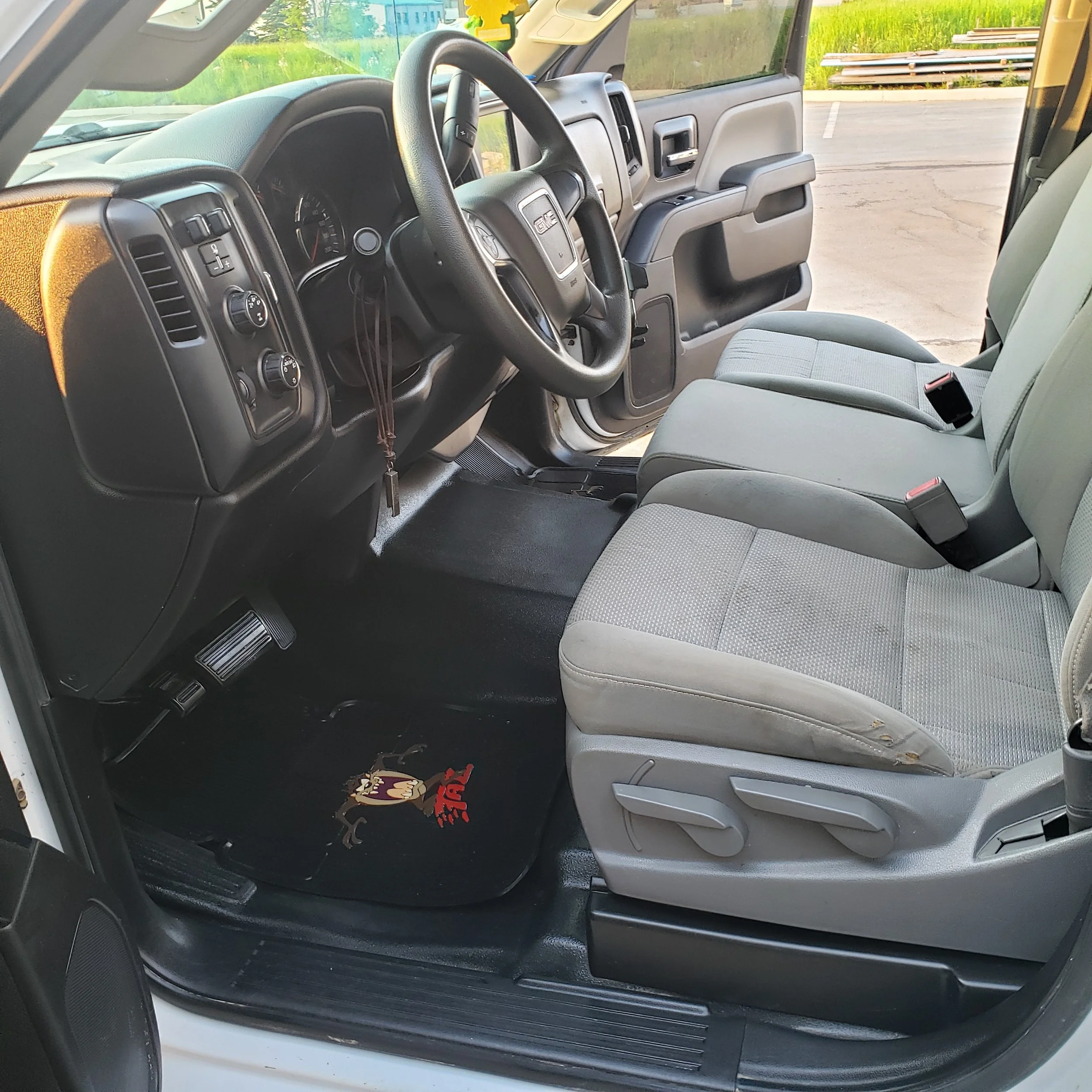 Interior full mobile detailing including steam cleaning, upholestery shampoo and  dressing on floor and mats to bring the condition back as much as possible.