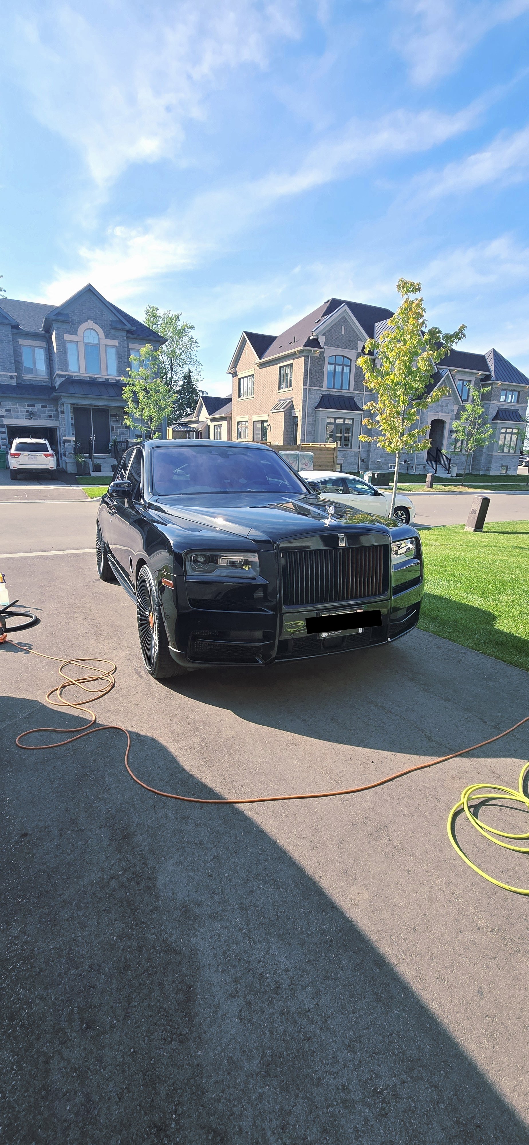 Black badge Rolls Royce Cullinan after recieving express detail and paint sealant application