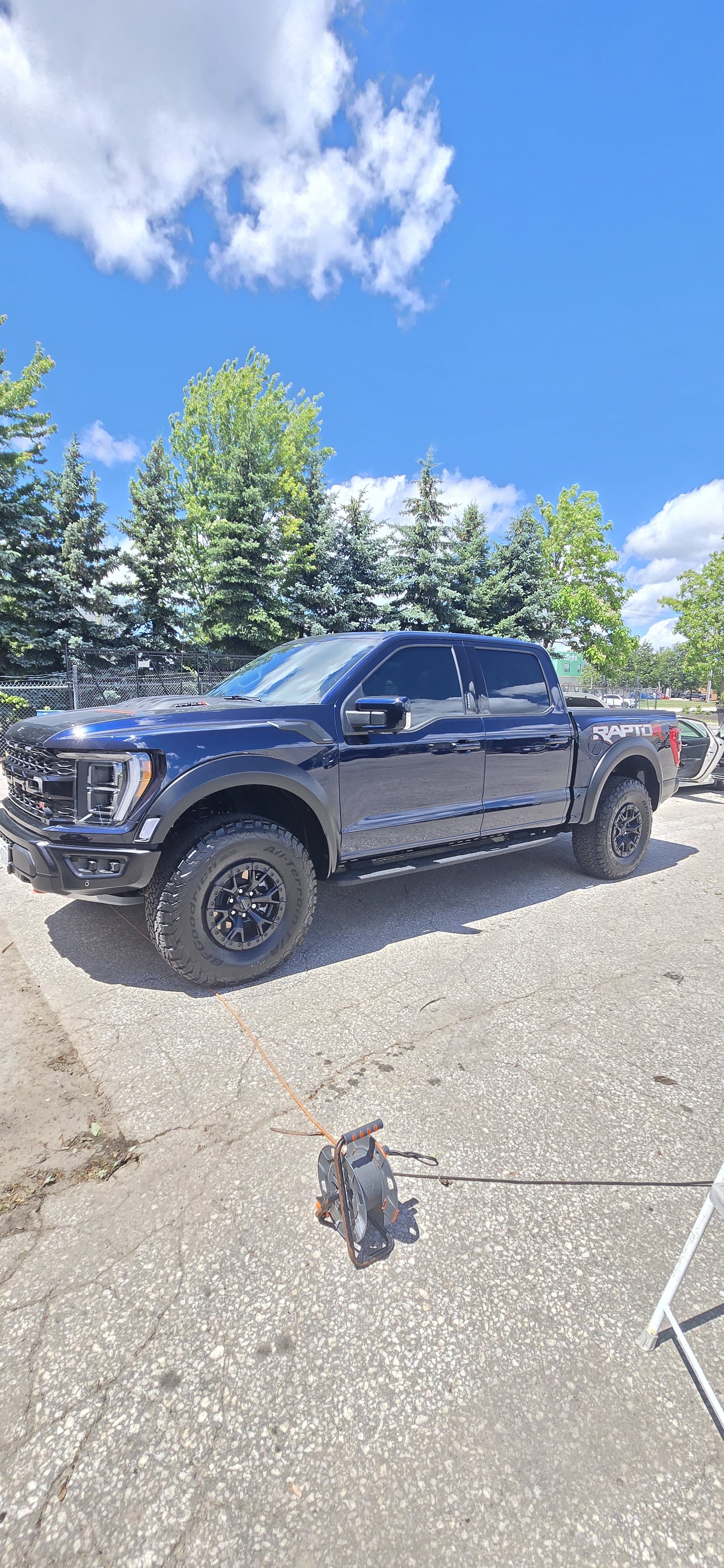 Ford Raptor Ranger after receiving wash and wax service as well as basic interior cleaning