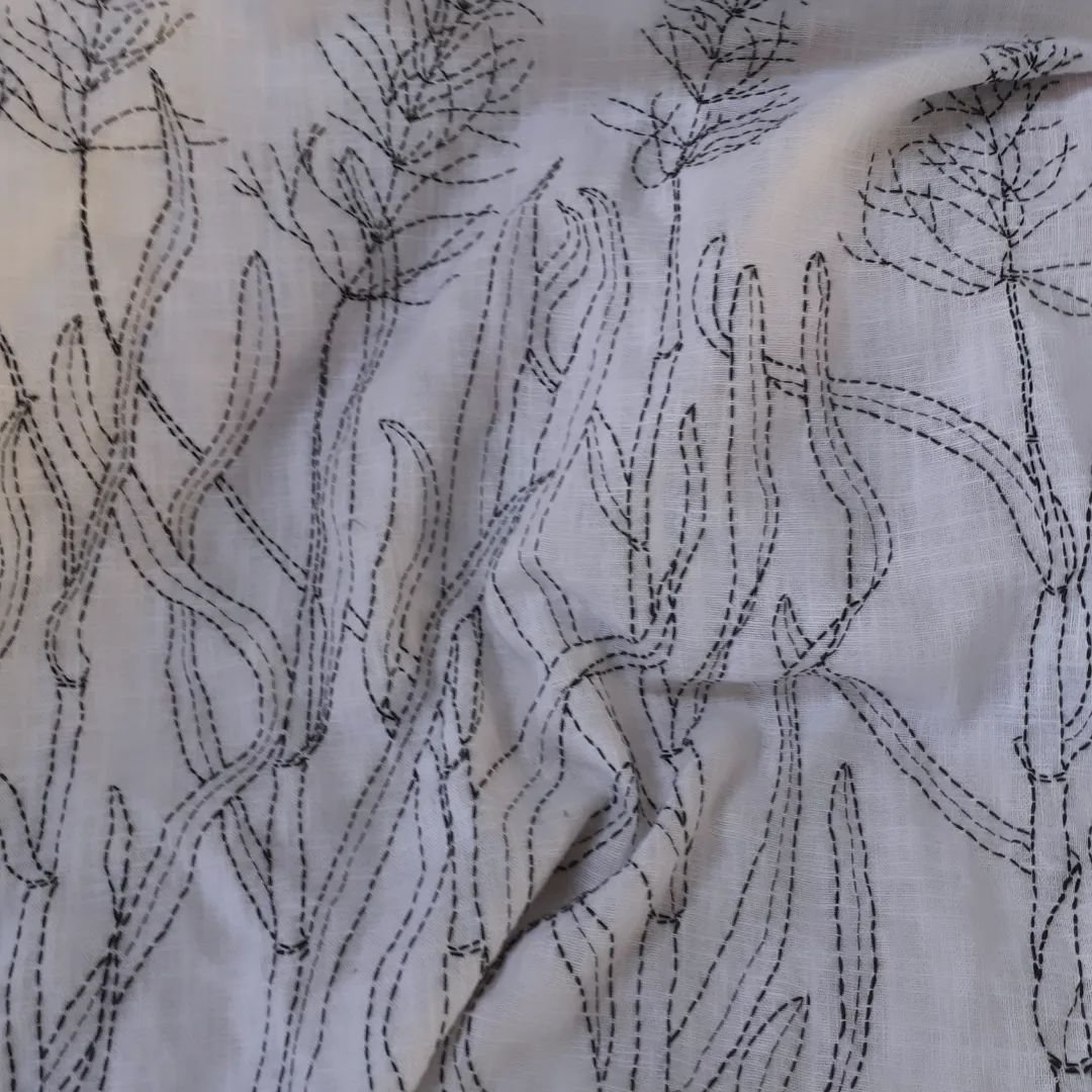 Sweetgrass, burr-reed and water violet drawings and embroidery,  all drawn last summer to inspire my last length of linen that will complete'Water River Flood'. Busy on the stitching now, which has to be finished in August! 16 metres of embroidered l