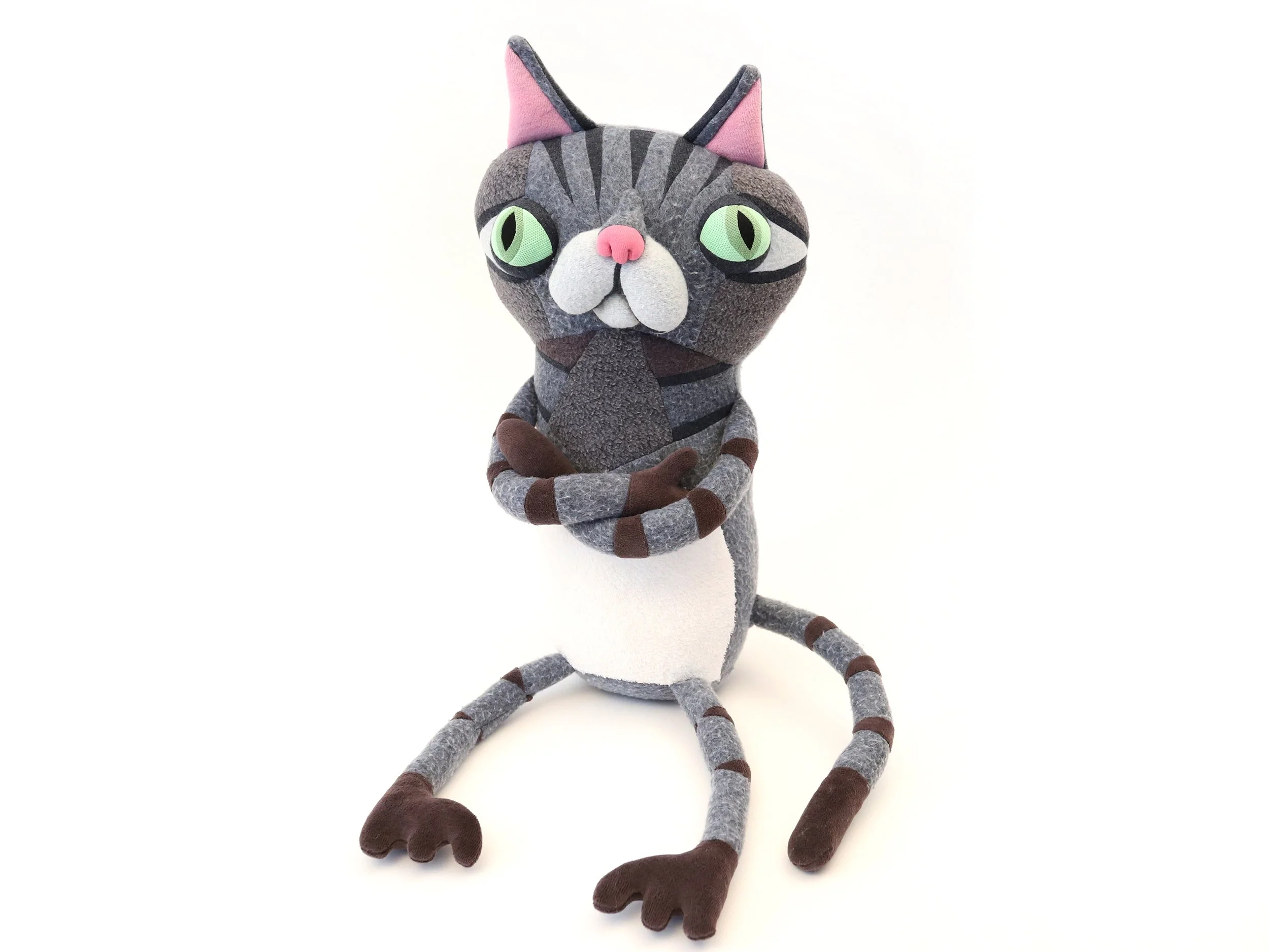 Giant Grey Tabby Cat