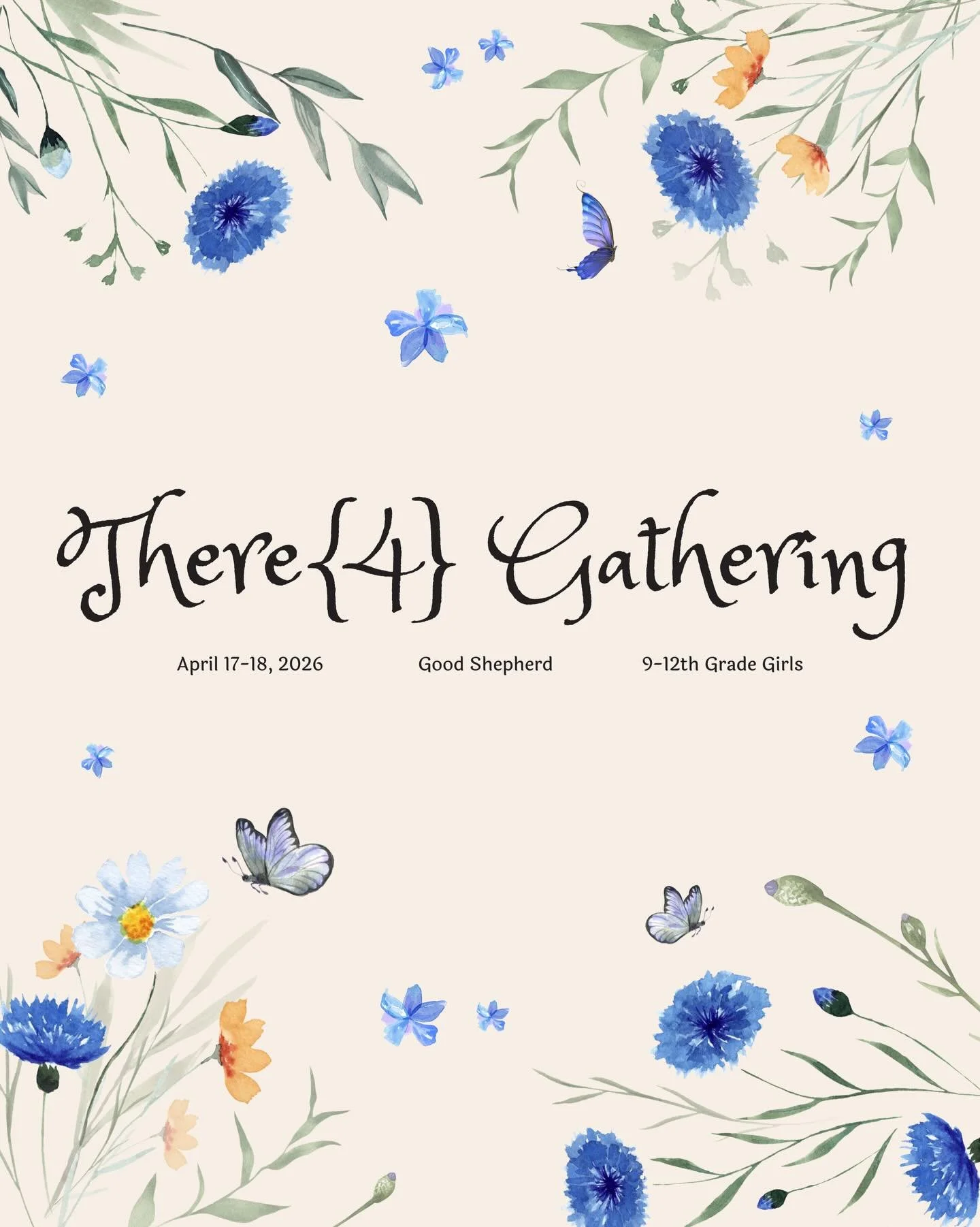 Hey high school girls!!! We have a NEW exciting thing just for you! Come have a sleepover with us at Good Shepherd as we live stream the There{4} Gathering! We will hear from speakers like Sadie Robertson Huff, Toni Collier, Lacy Abercrombie, and man