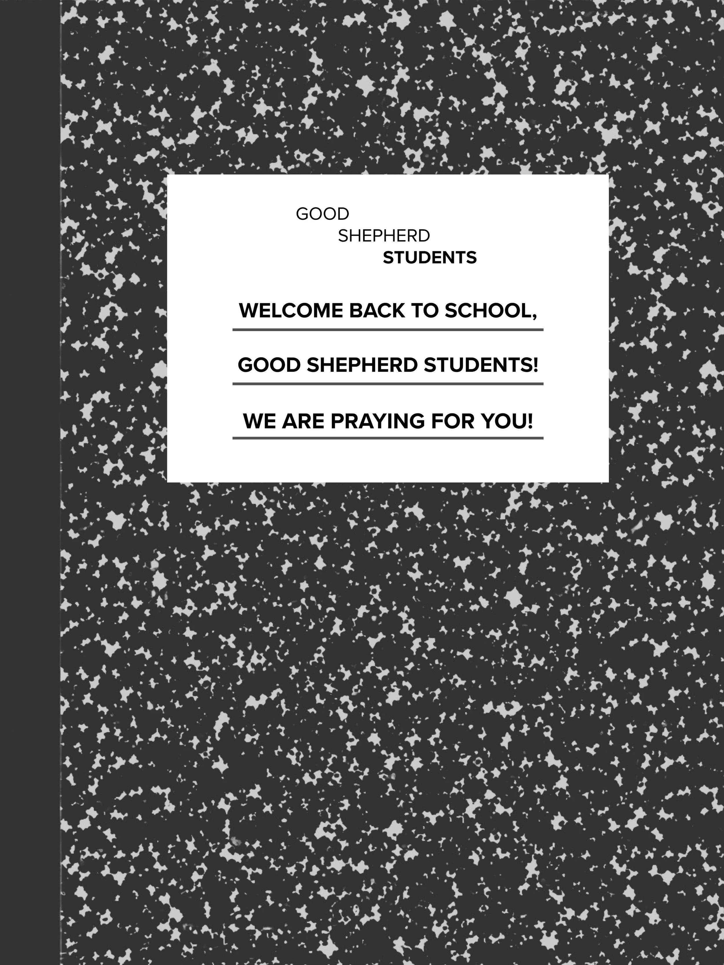 Welcome back to school, GS Students! We hope you have a wonderful first day back, and we are praying for you as we go through this school year! Y&rsquo;all are loved! 📓📚✏️🍎📖

#goodshepherdstudents #gsstudents