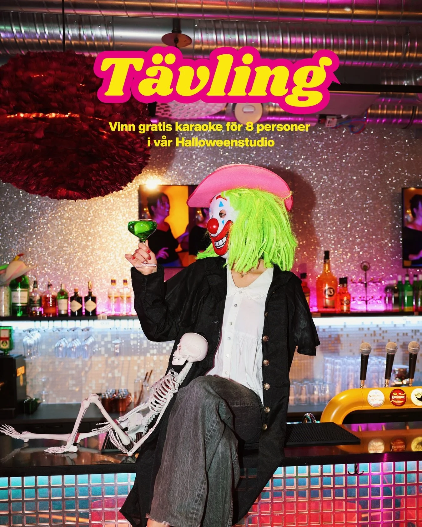 T&Auml;VLING!! 🪩 Vinn gratis karaoke f&ouml;r 8 personer i v&aring;r Halloweenstudio! 😈💥🕺🎤⚡️&nbsp; 

🎃 F&ouml;lj @starkaraokegbg 
🎃 Gilla inl&auml;gget&nbsp; 
🎃 Tagga 3 v&auml;nner du vill fira med&nbsp; 

Vinnaren dras redan nu p&aring; fred