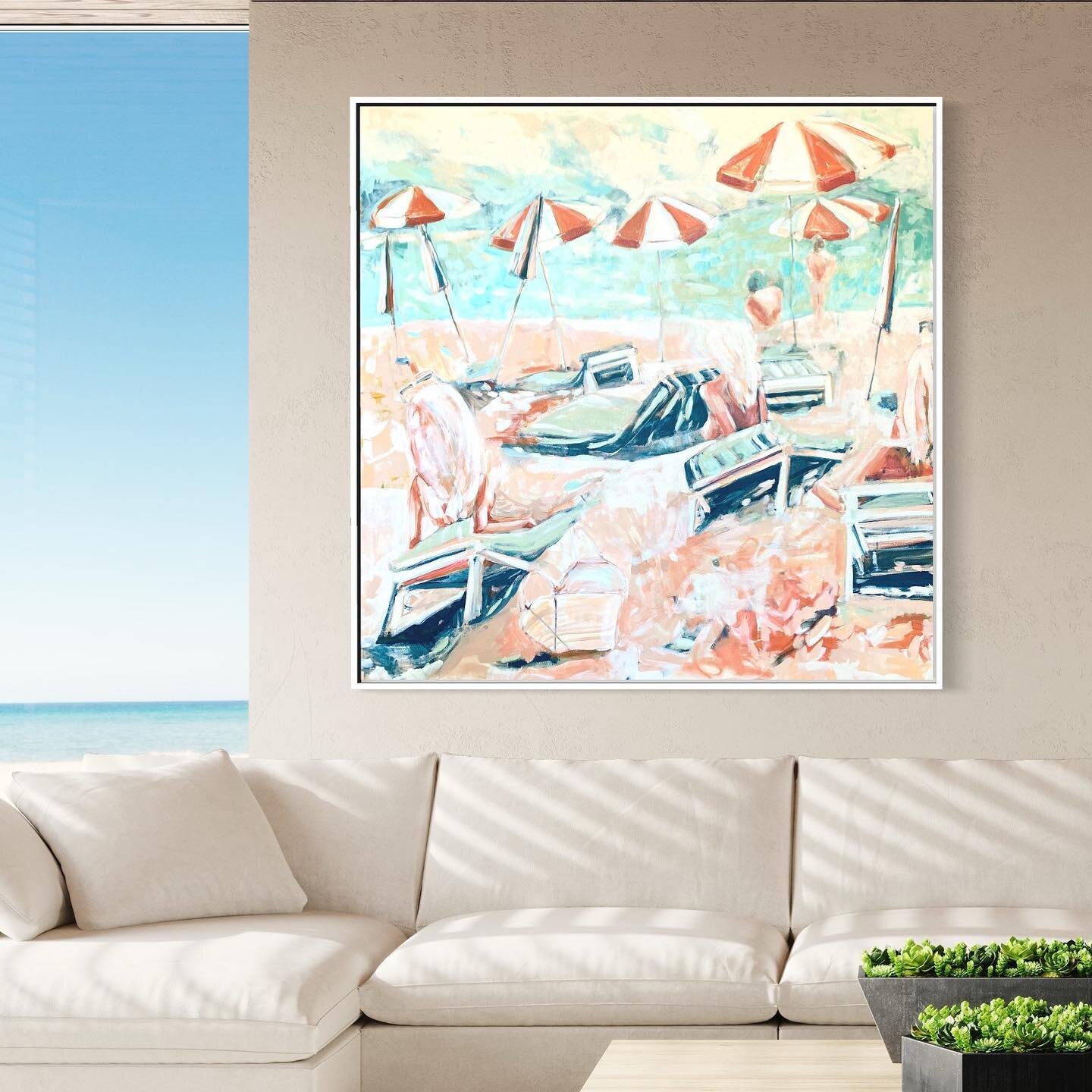 Part of my new series, Sunbathing in the Sixties. 48x48 available framed, in a gloss white float frame. DM me for pricing and delivery options ☀️
.
.
.
.
.
.
.
.
#newwork #artoftheday #costal #beachstyle #bathingbeauty #largeart #interiordesigner