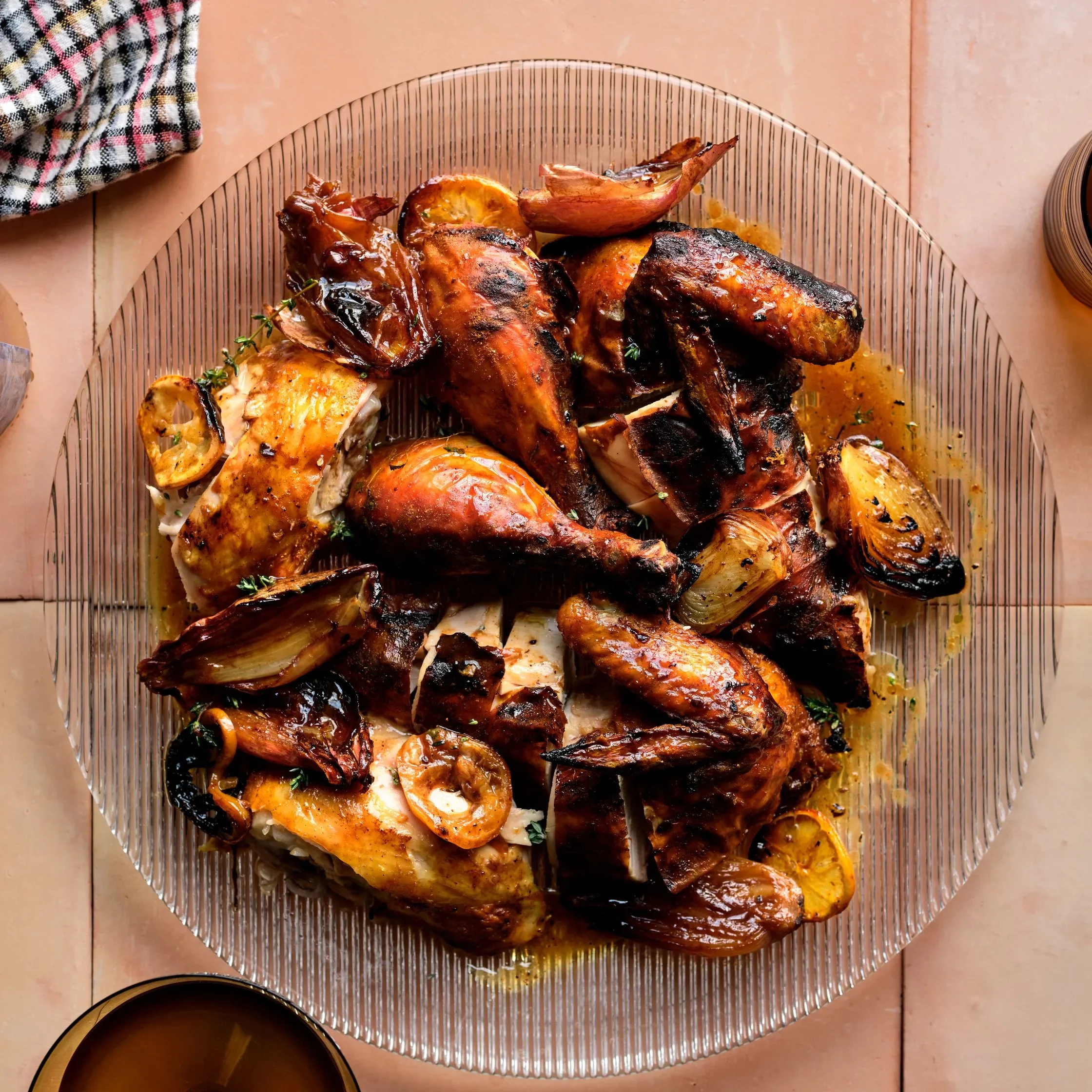 Shawarma Roast Chicken With Shallots and Lemons