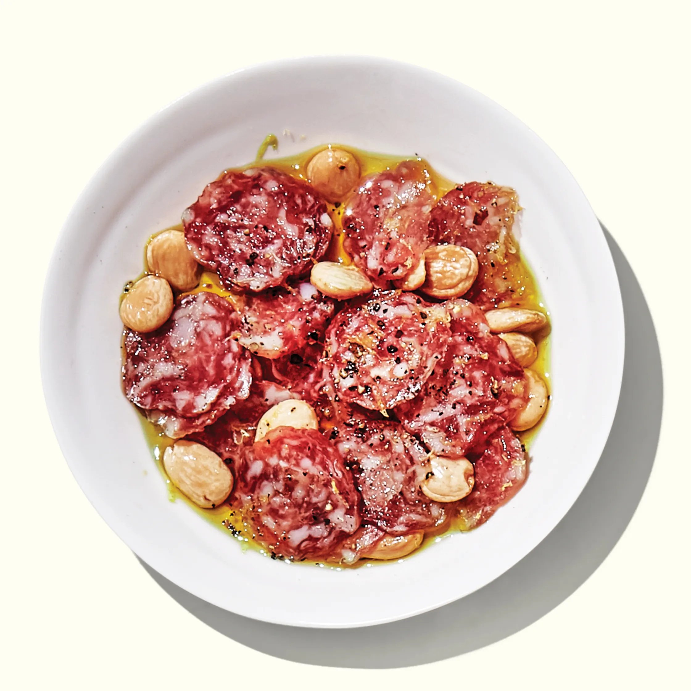 Lemon pepper salami bites
