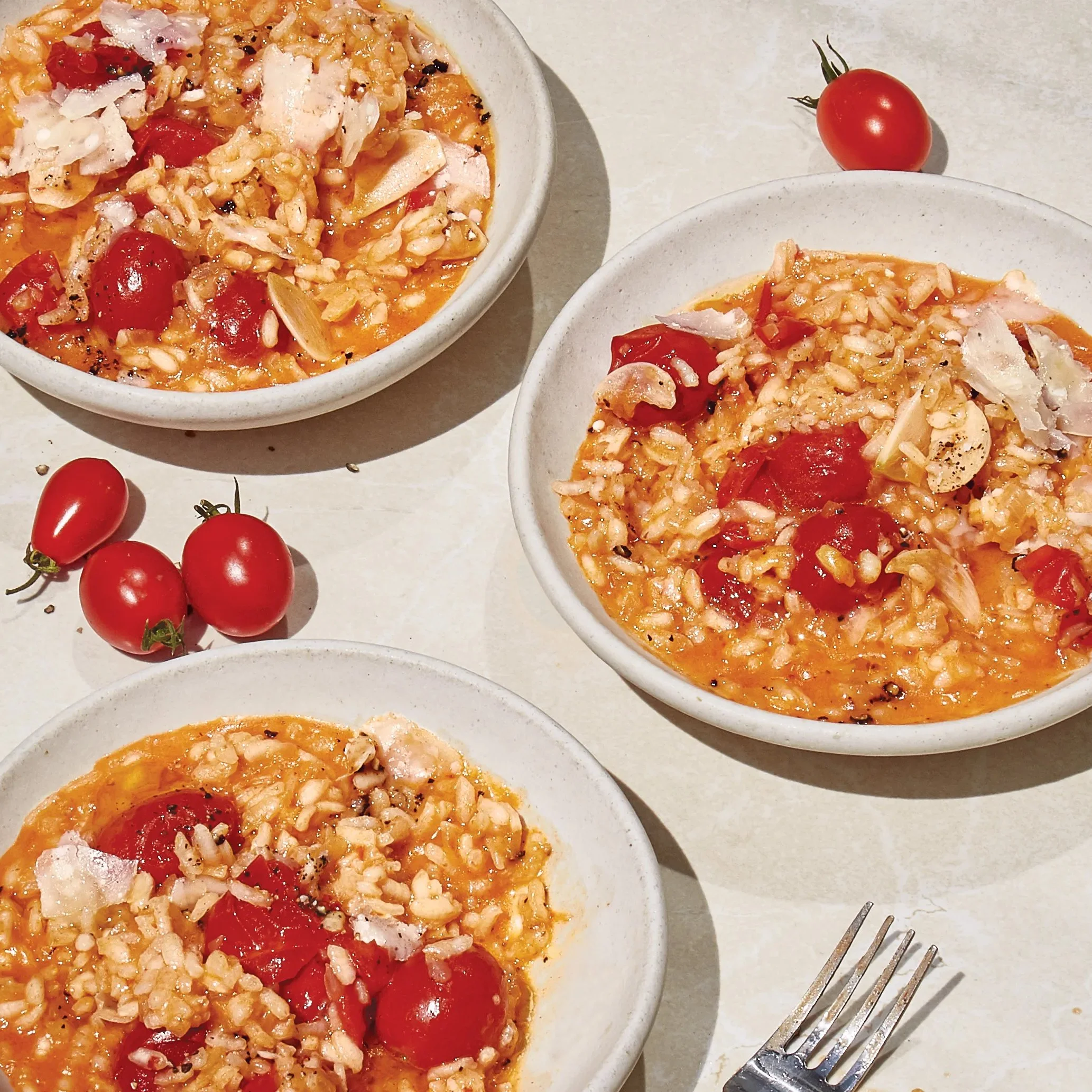 Tomato and parmesan risotto