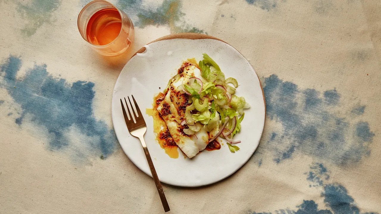 Flaky Cod with Celery Salad