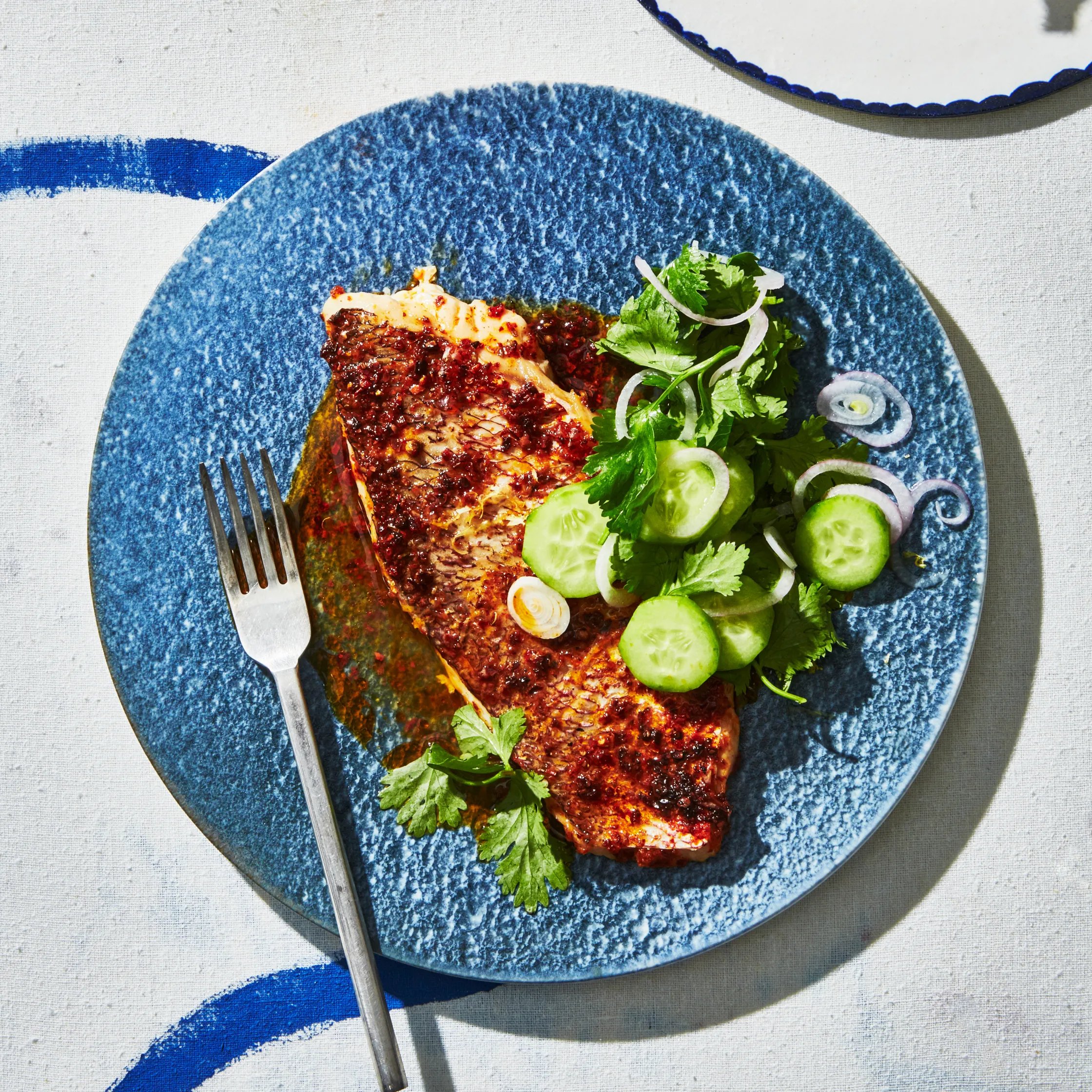 Spiced Snapped with Cucumber Salad