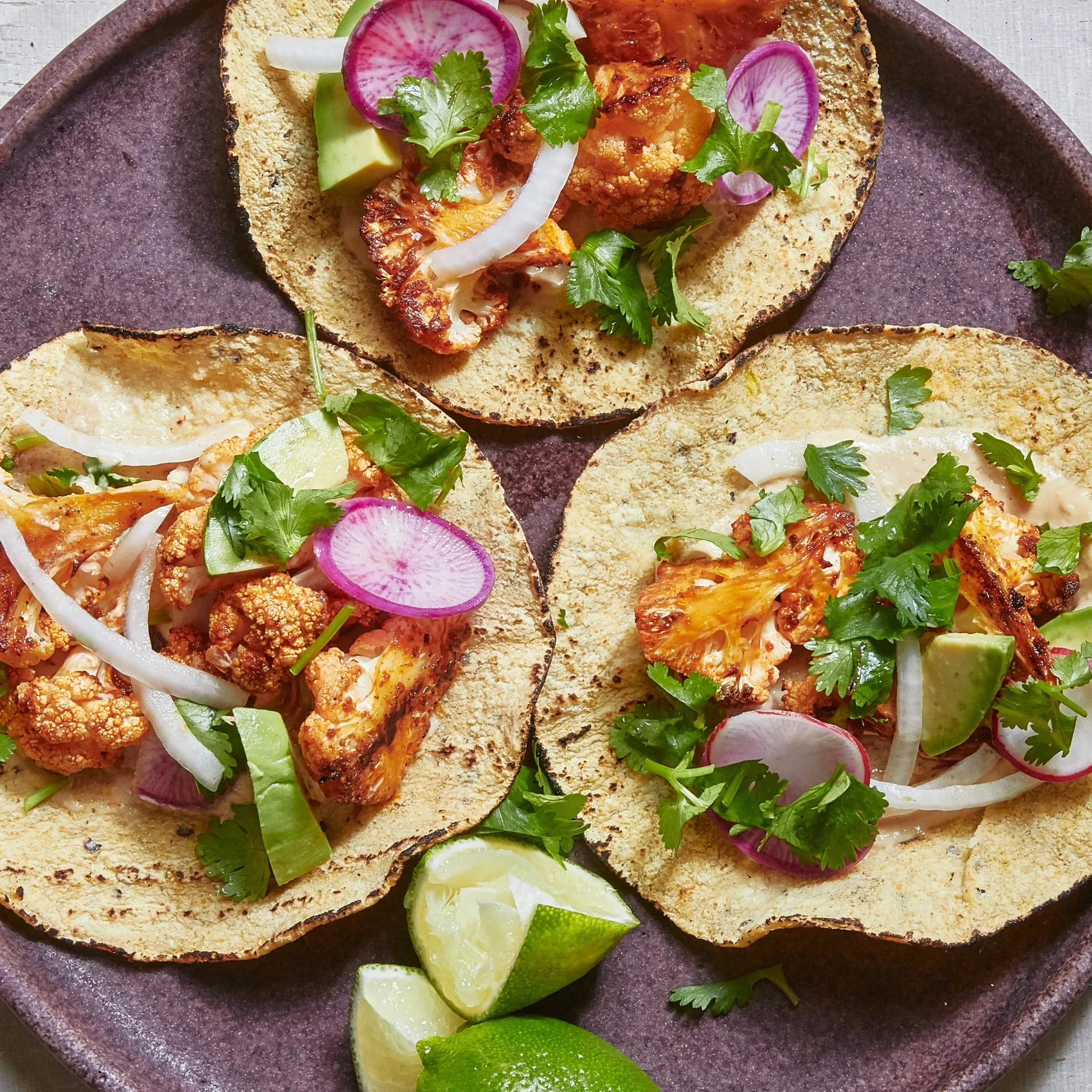 Cauliflower Tacos with Cashew Cream