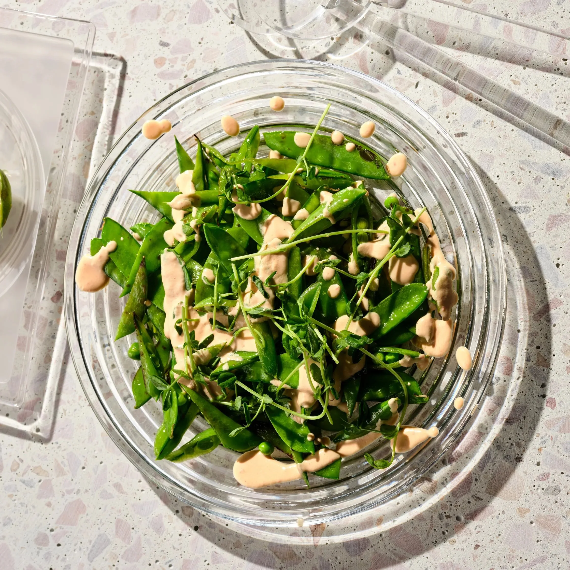 Smokey and Crunchy Peas With Creamy Nuoc Cham