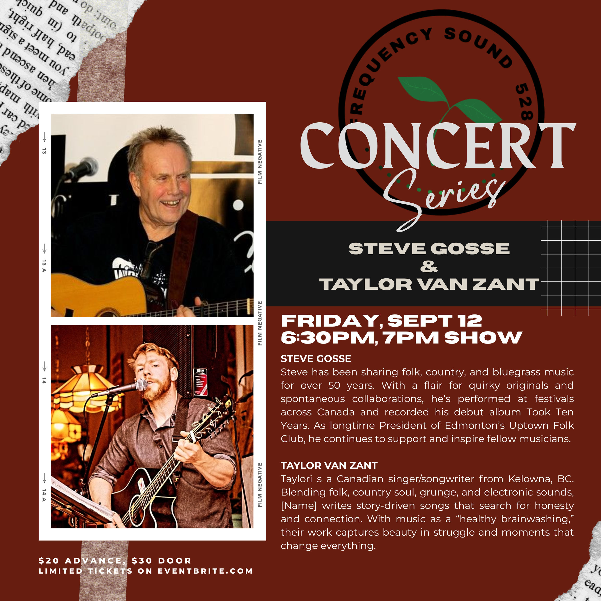 Concert Series-Steve Gosse & Talyor Van Zant
