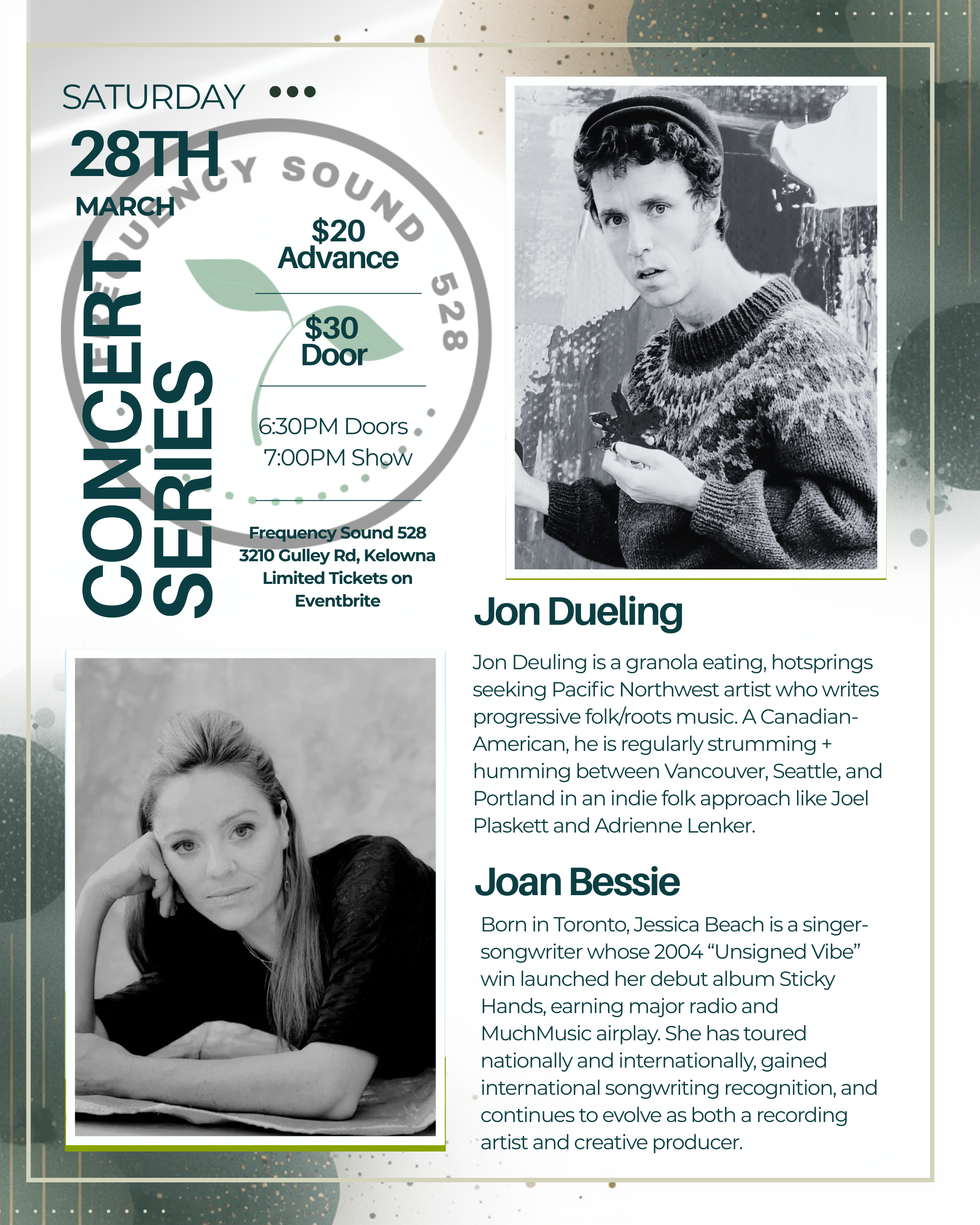 Concert Series: Joan Bessie &amp; Jon Deuling