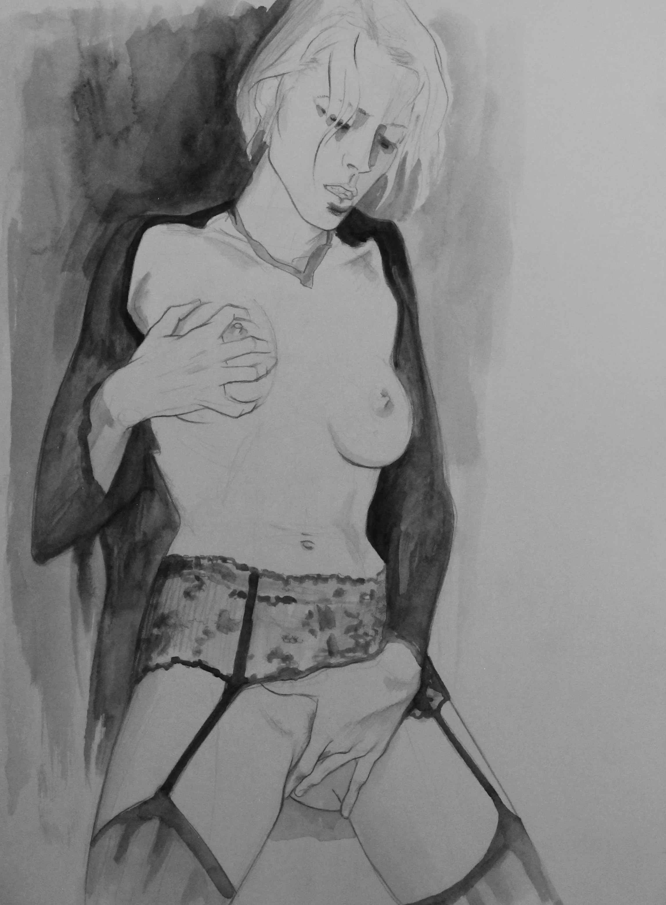 Daniel Sciora, the artist.
Mixed media.Pensil, ink, guash on paper.USD $300 per piece